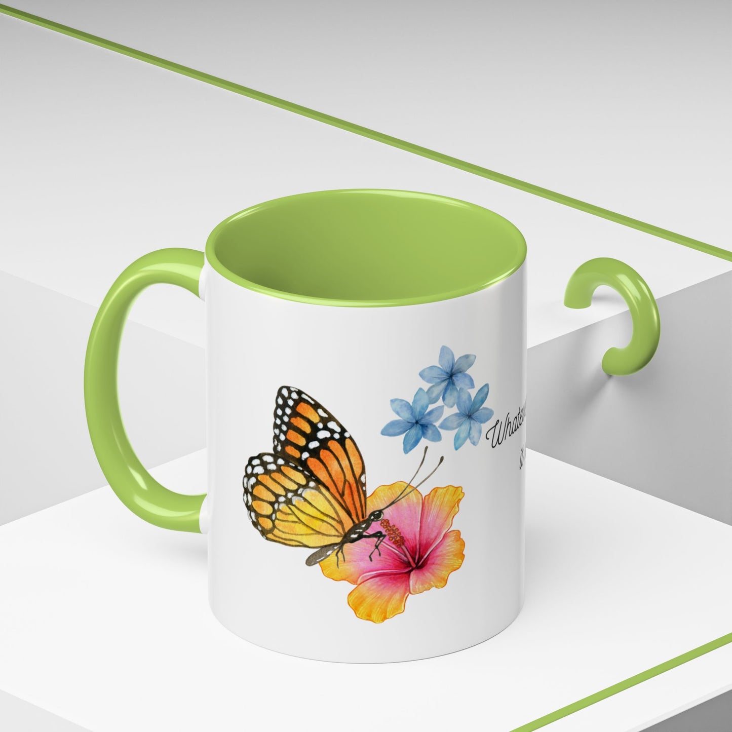 Butterfly Design Accent Mug