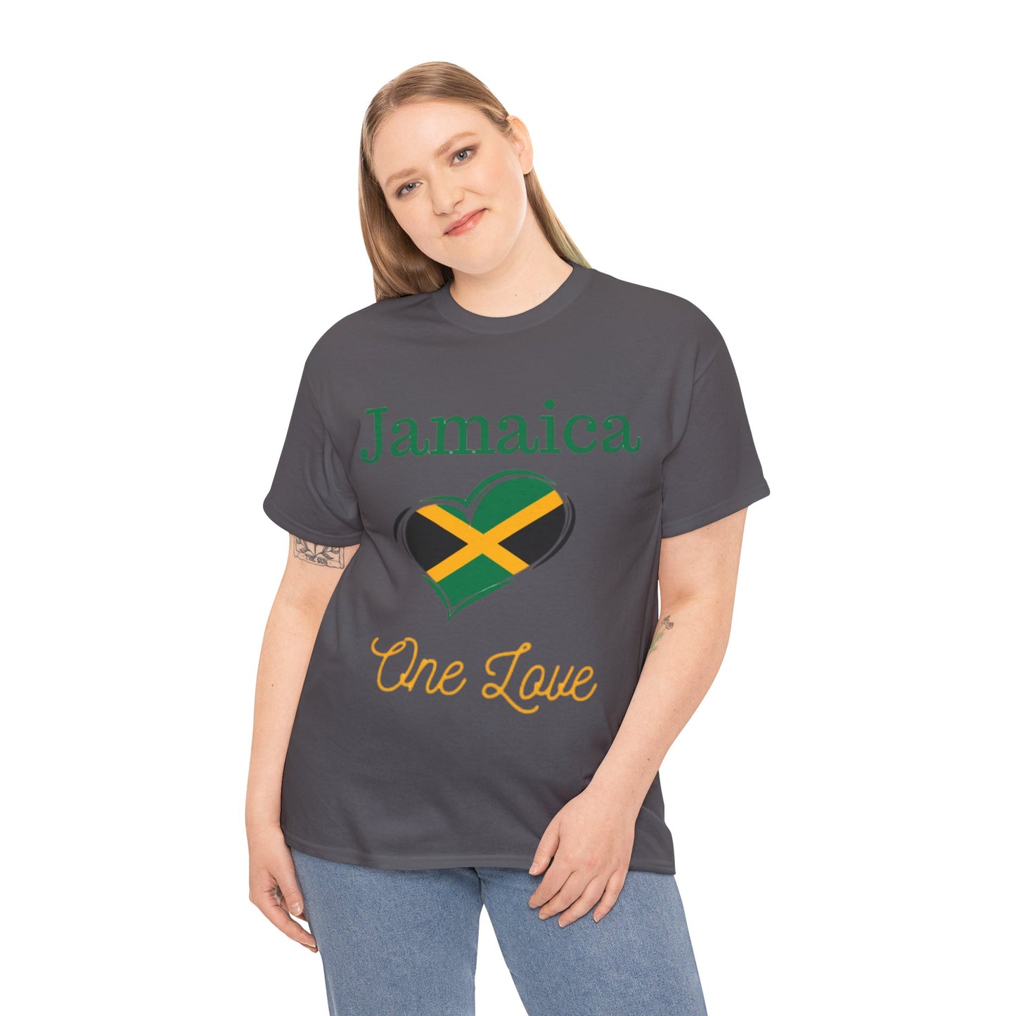 Jamaica One Love Tee, Unisex Heavy Cotton T-Shirt.