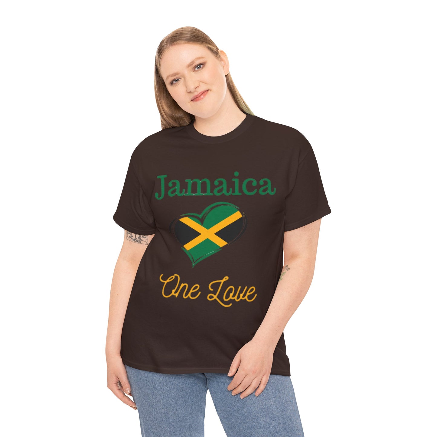 Jamaica One Love Tee, Unisex Heavy Cotton T-Shirt.