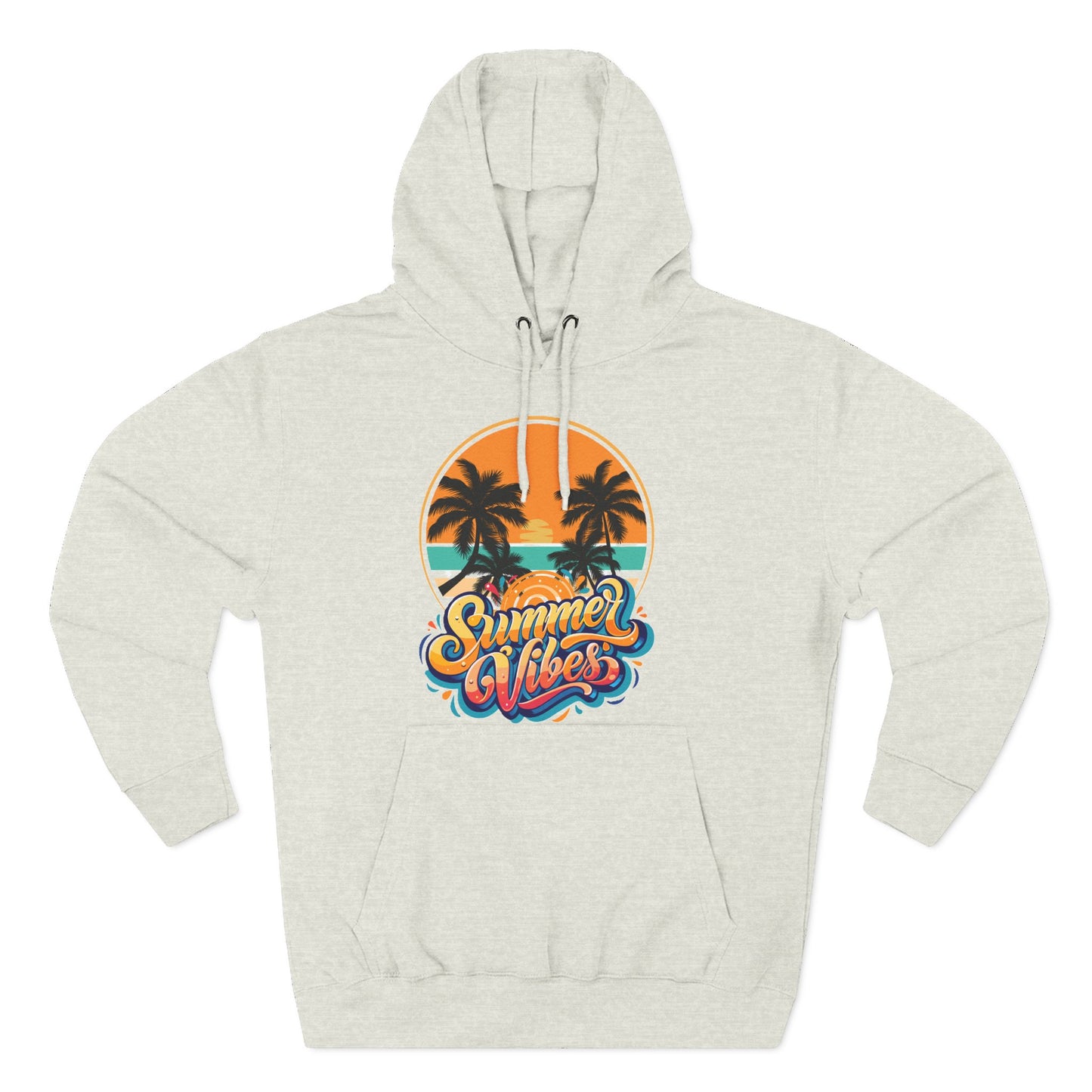 Summer Vibes Fleece Hoodie | Cozy Beachwear for Casual Days, Perfect for Summer Parties, Holidays, Everyday Relaxation, Travel