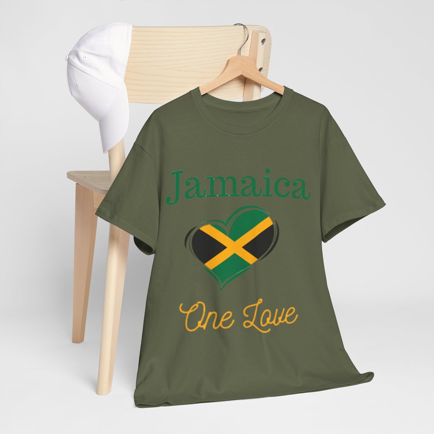 Jamaica One Love Tee, Unisex Heavy Cotton T-Shirt.