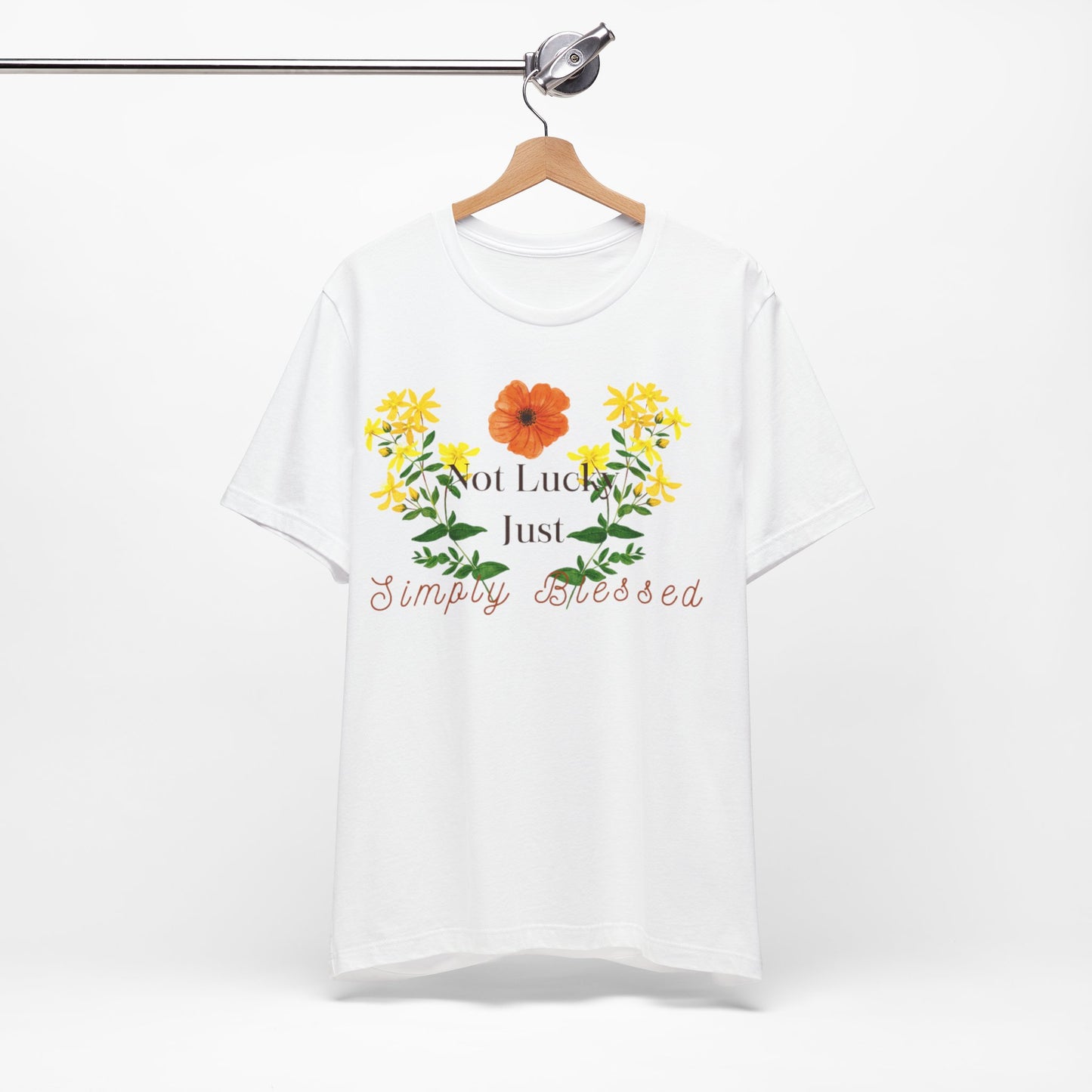Floral Inspirational Tee, Not Luck Just Simply Blessed Shirt.