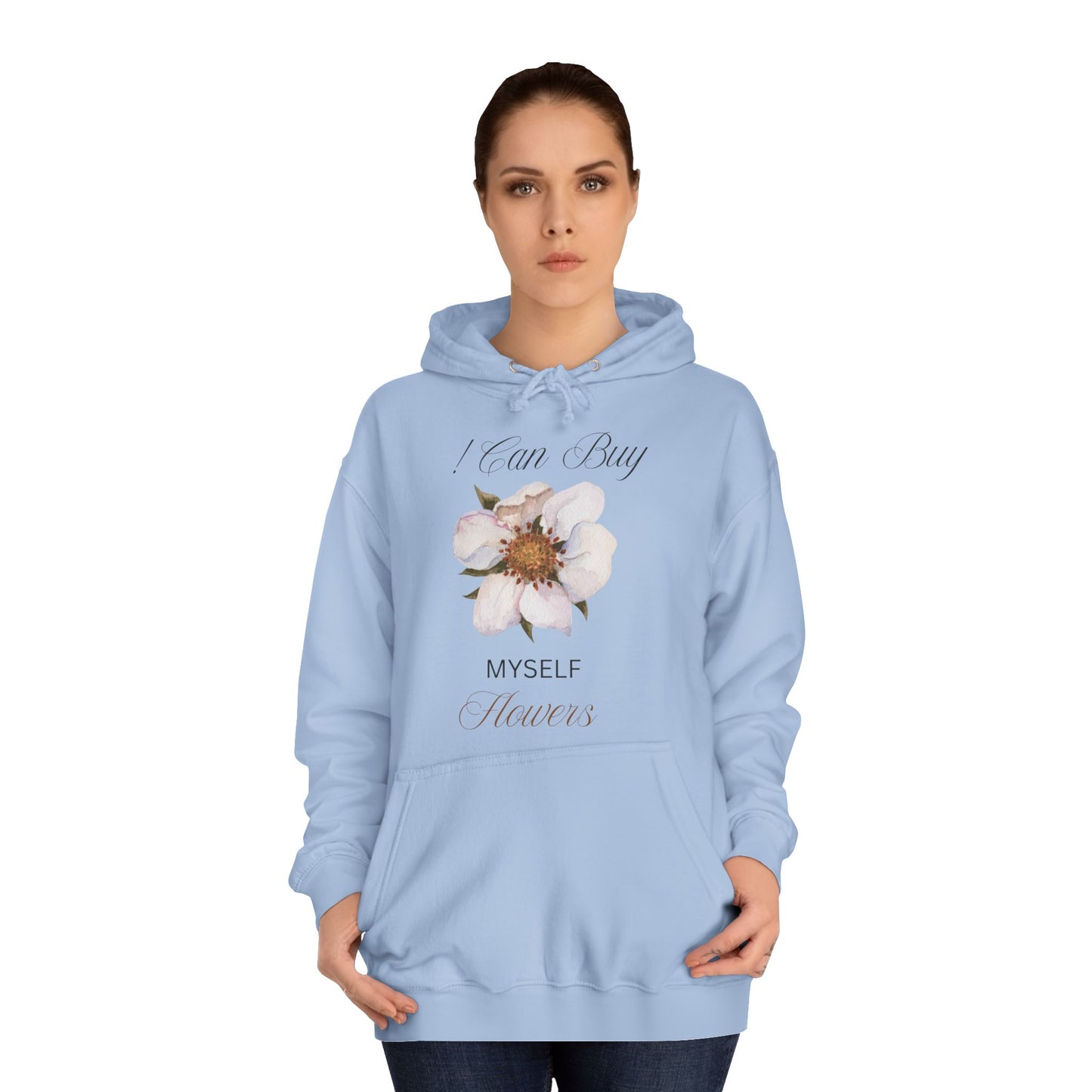 Sunny Floral College Hoodie for Campus Life, Unisex Apparel.