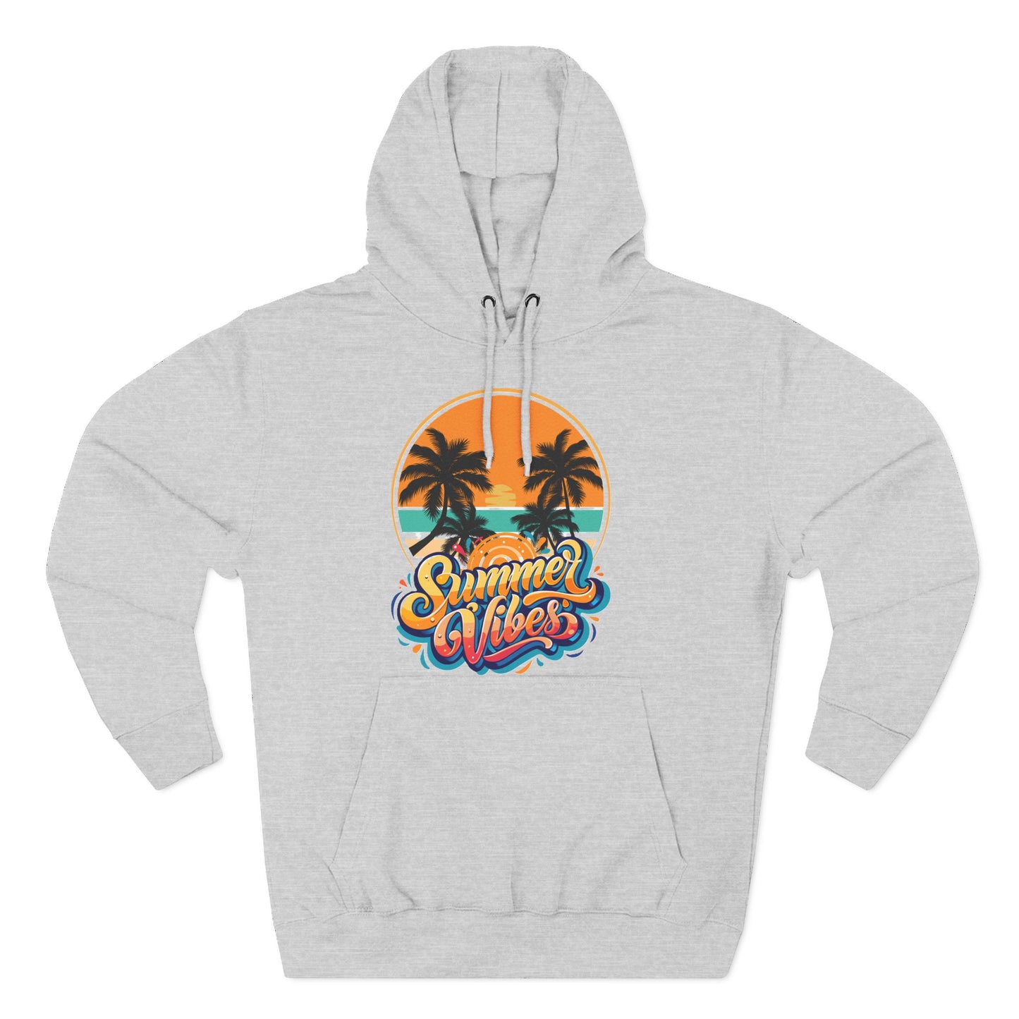 Summer Vibes Fleece Hoodie | Cozy Beachwear for Casual Days, Perfect for Summer Parties, Holidays, Everyday Relaxation, Travel