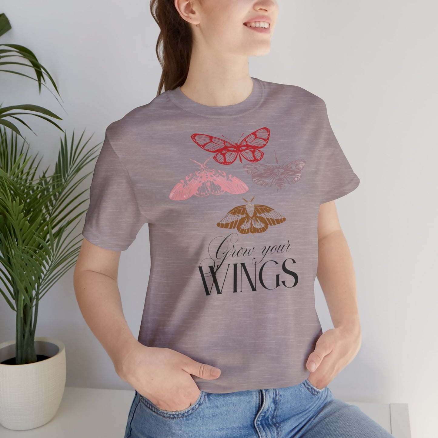Butterfly Wings Unisex Tee - Inspirational Shirt for Nature Lovers, Gift for Her, Summer Outfit, Motivational Apparel, Casual Wear