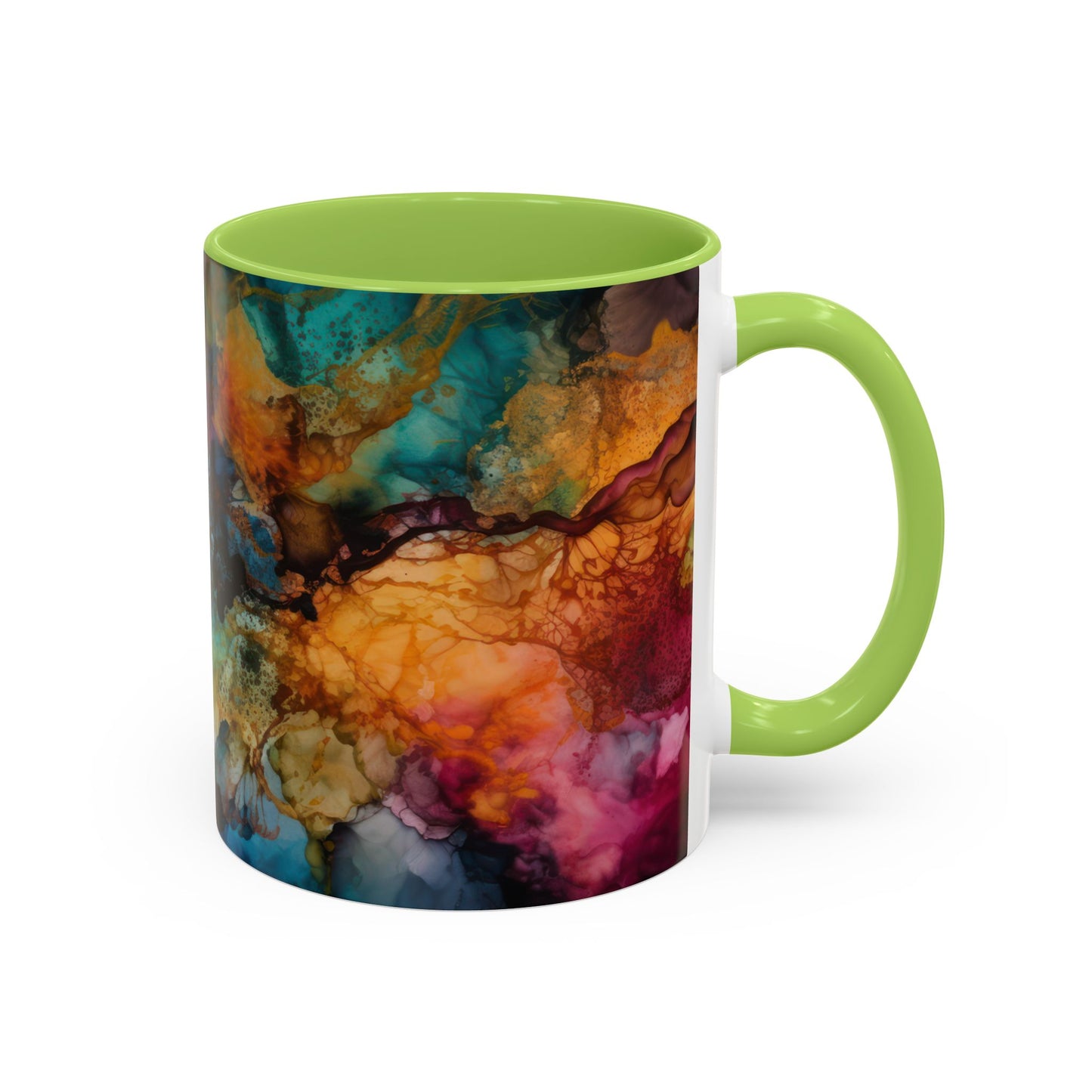 Vibrant Accent Coffee Mug - Colorful Art Mug for Coffee Lovers.