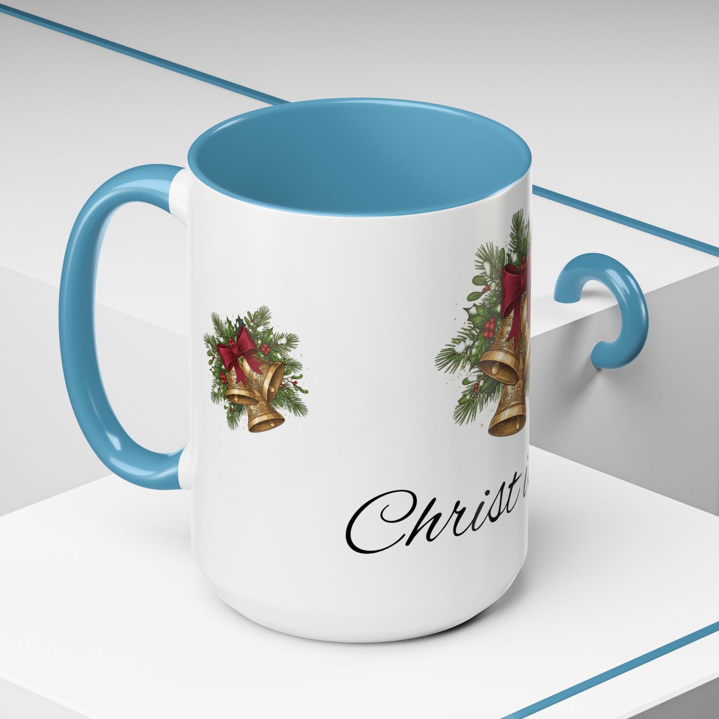 Christmas Bells 'Christ is King' Accent Coffee Mug