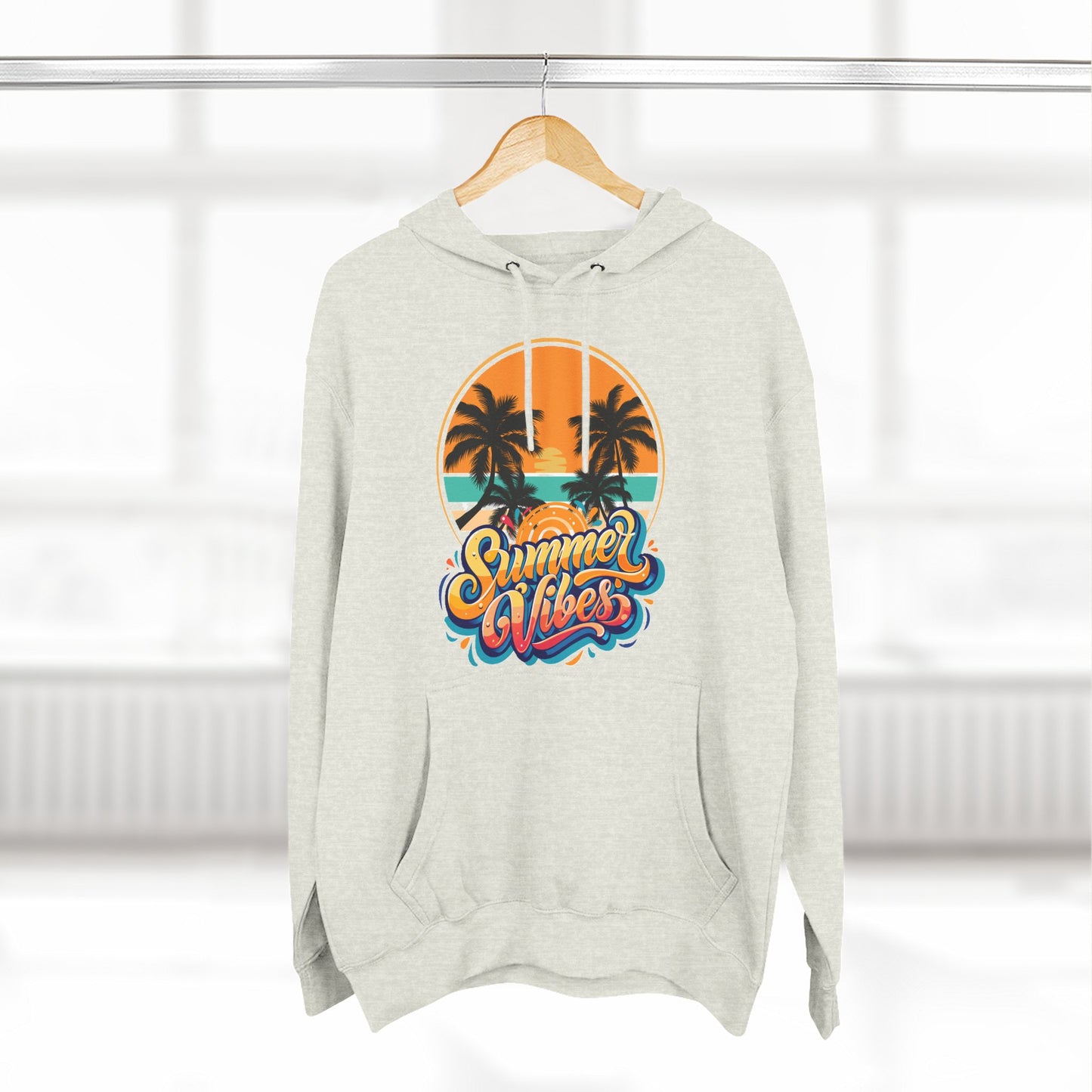 Summer Vibes Fleece Hoodie | Cozy Beachwear for Casual Days, Perfect for Summer Parties, Holidays, Everyday Relaxation, Travel
