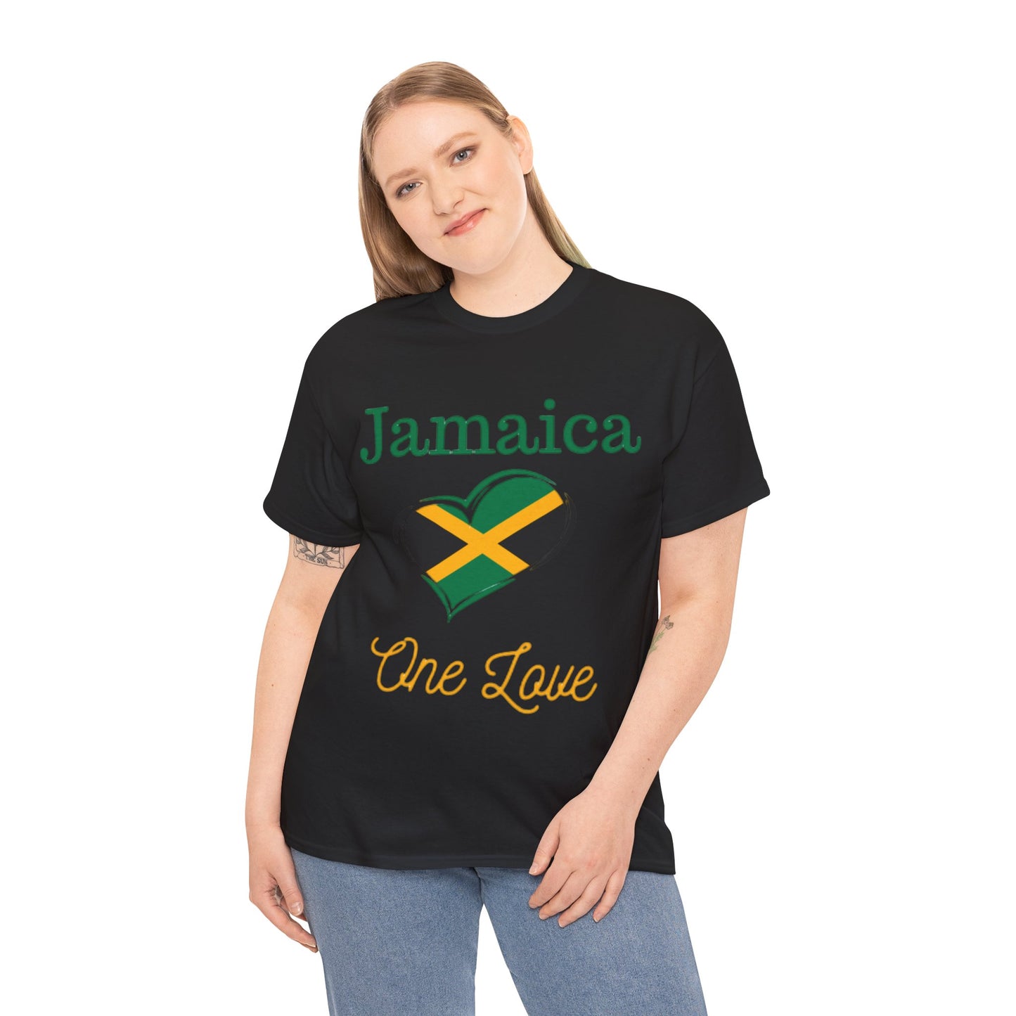 Jamaica One Love Tee, Unisex Heavy Cotton T-Shirt.