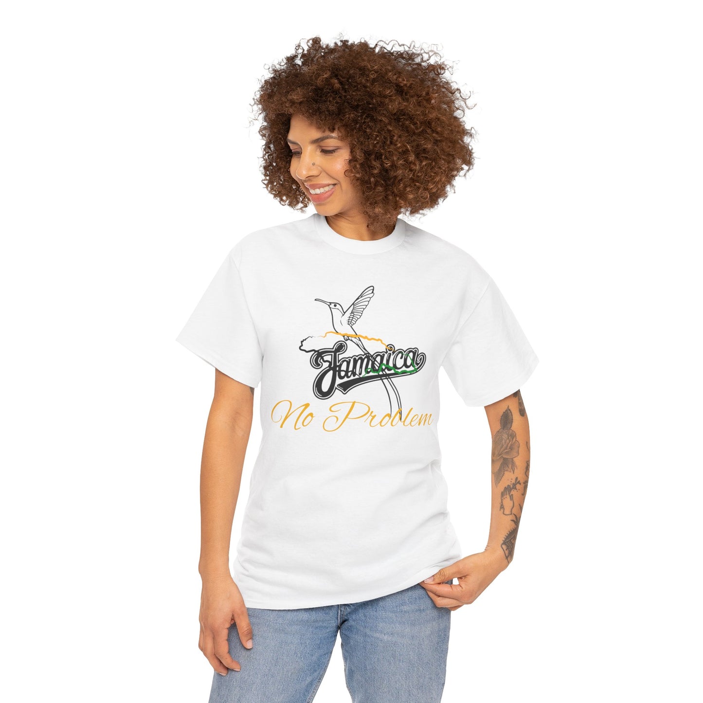 Jamaican Vibe Unisex Heavy Cotton Tee, Summer T-Shirt, Tropical Style, Vacation Wear, Music Festival Shirt, Gift for Travelers