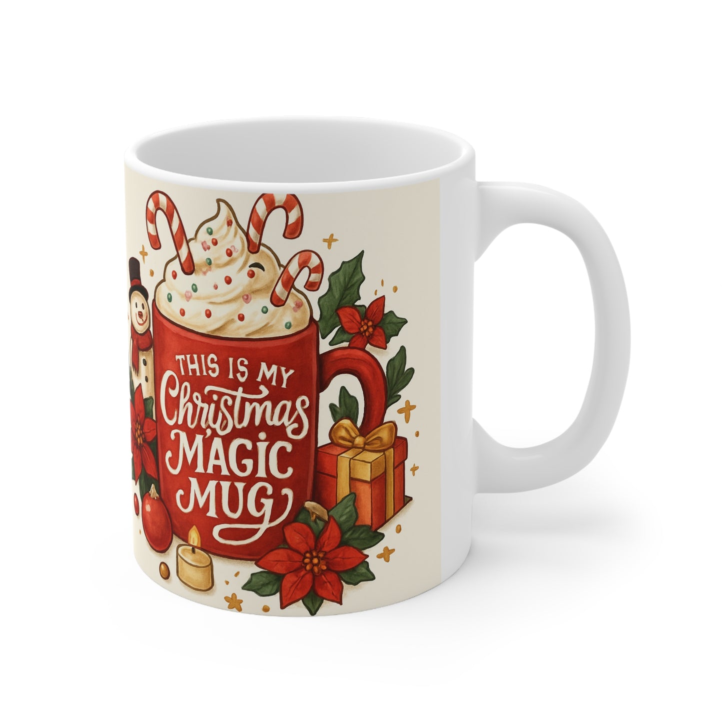 Christmas Magic Ceramic Coffee Mug - Festive Holiday Drinkware