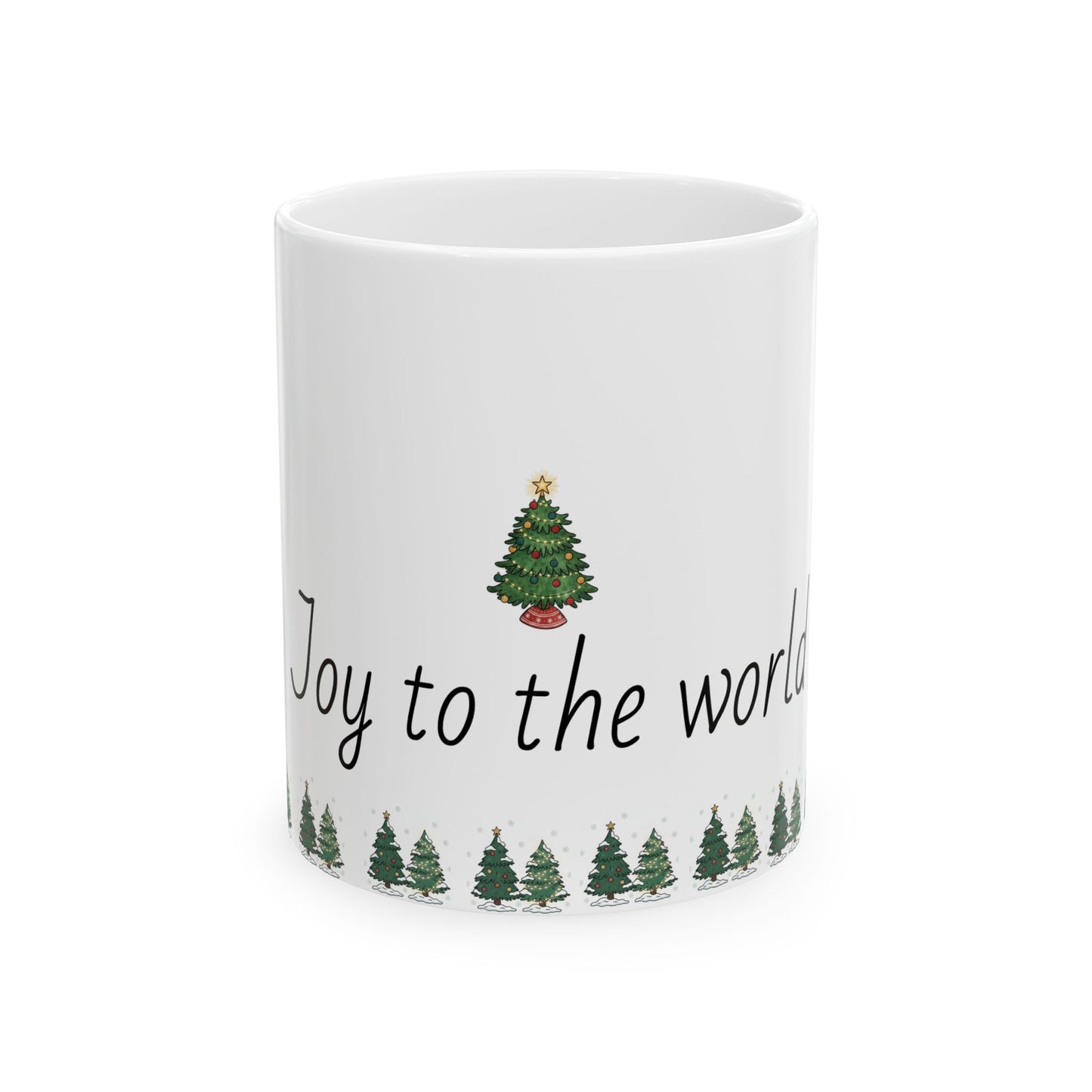 Christmas Tree 'Joy to the World' Ceramic Mug