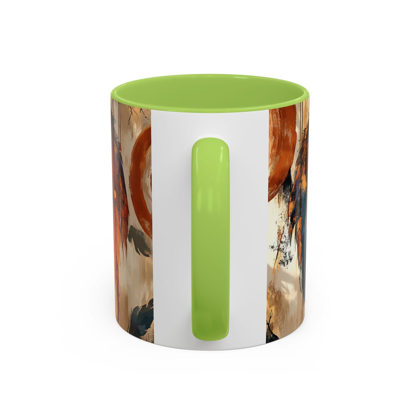 Bohemian Feather Coffee Mug, Dreamy Mug for Coffee Lovers, Unique Gift for Creatives, Boho Kitchen Decor, Holiday Gift