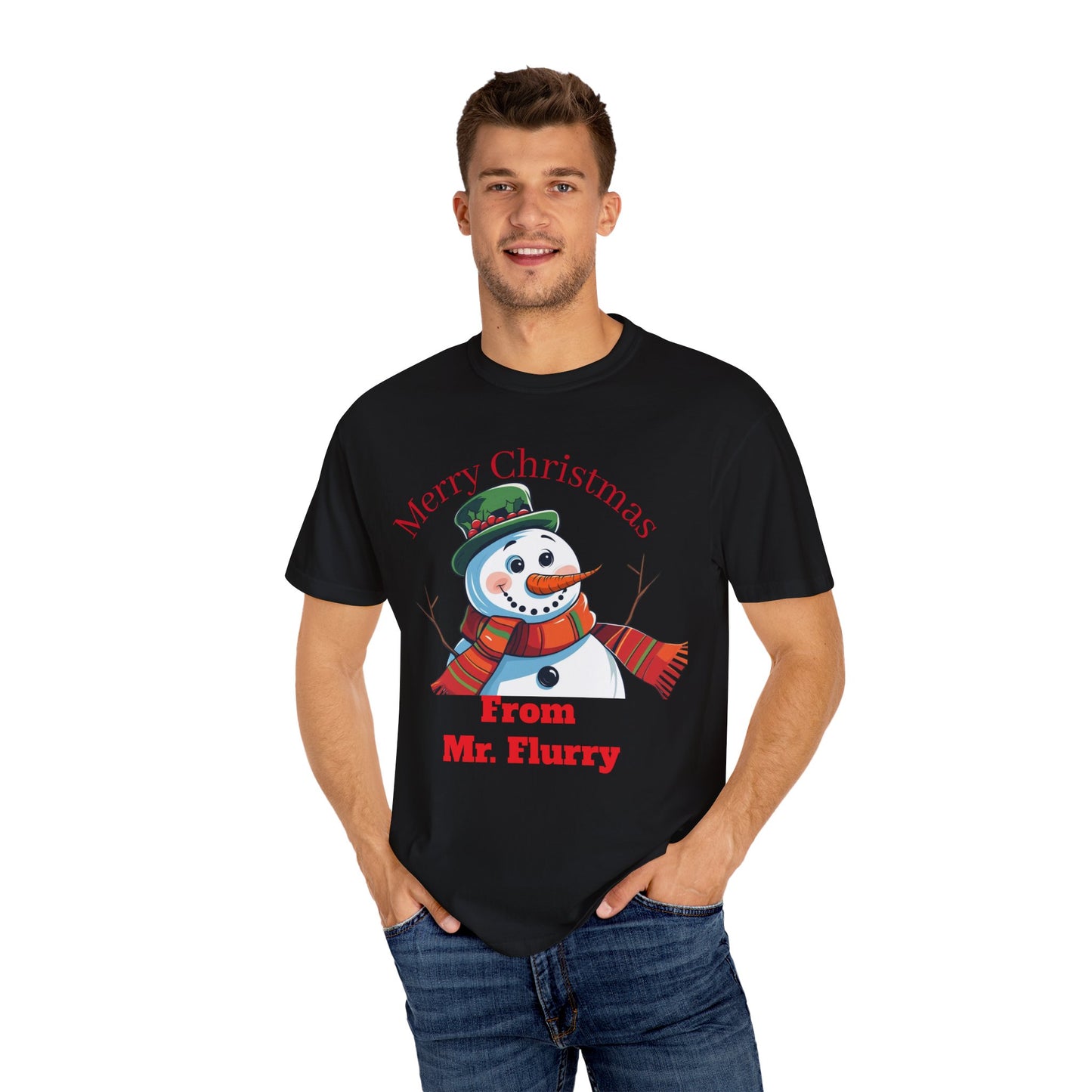 Merry Christmas Snowman T-Shirt, Holiday Gift Shirt, Festive Tee.
