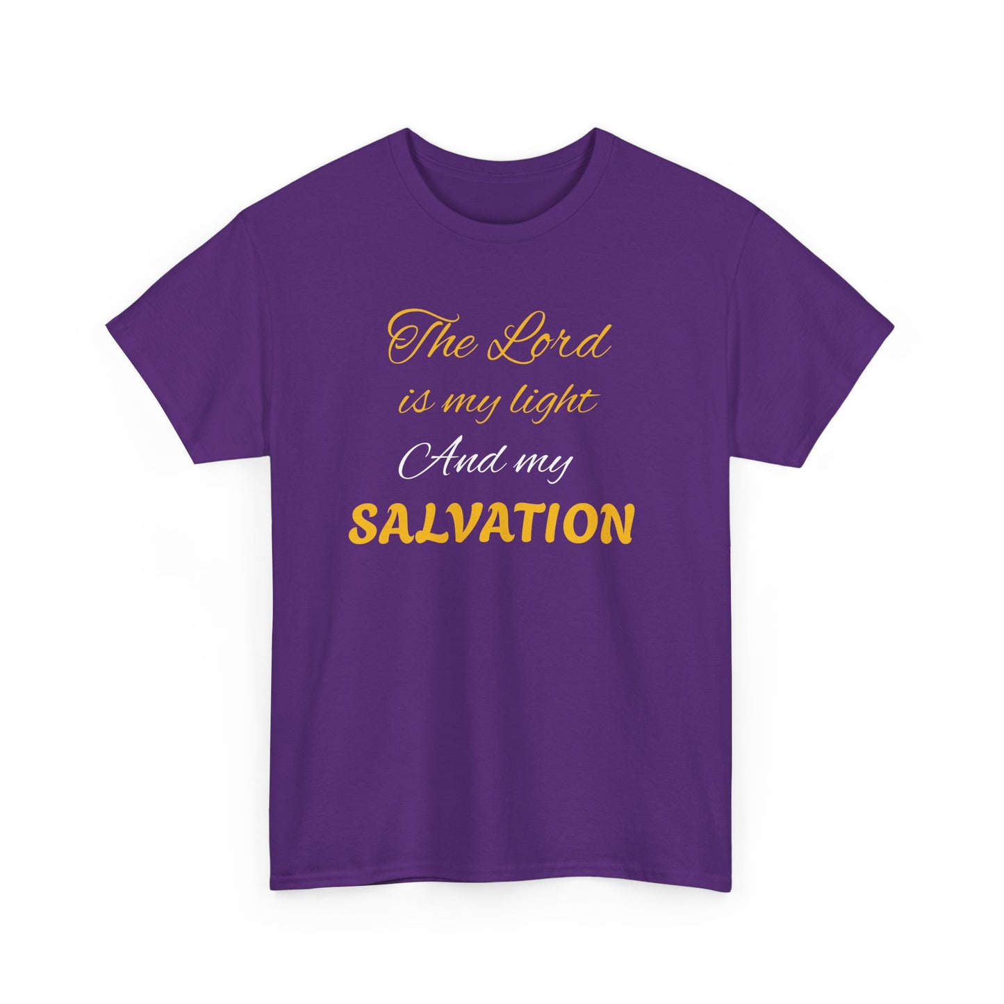 Inspirational Unisex Heavy Cotton Tee - 'The Lord is my light and my SALVATION'