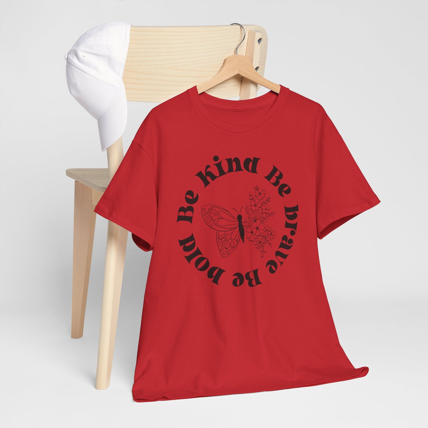 Unisex Heavy Cotton Tee - "Be Kind, Be Brave, Be Bold"