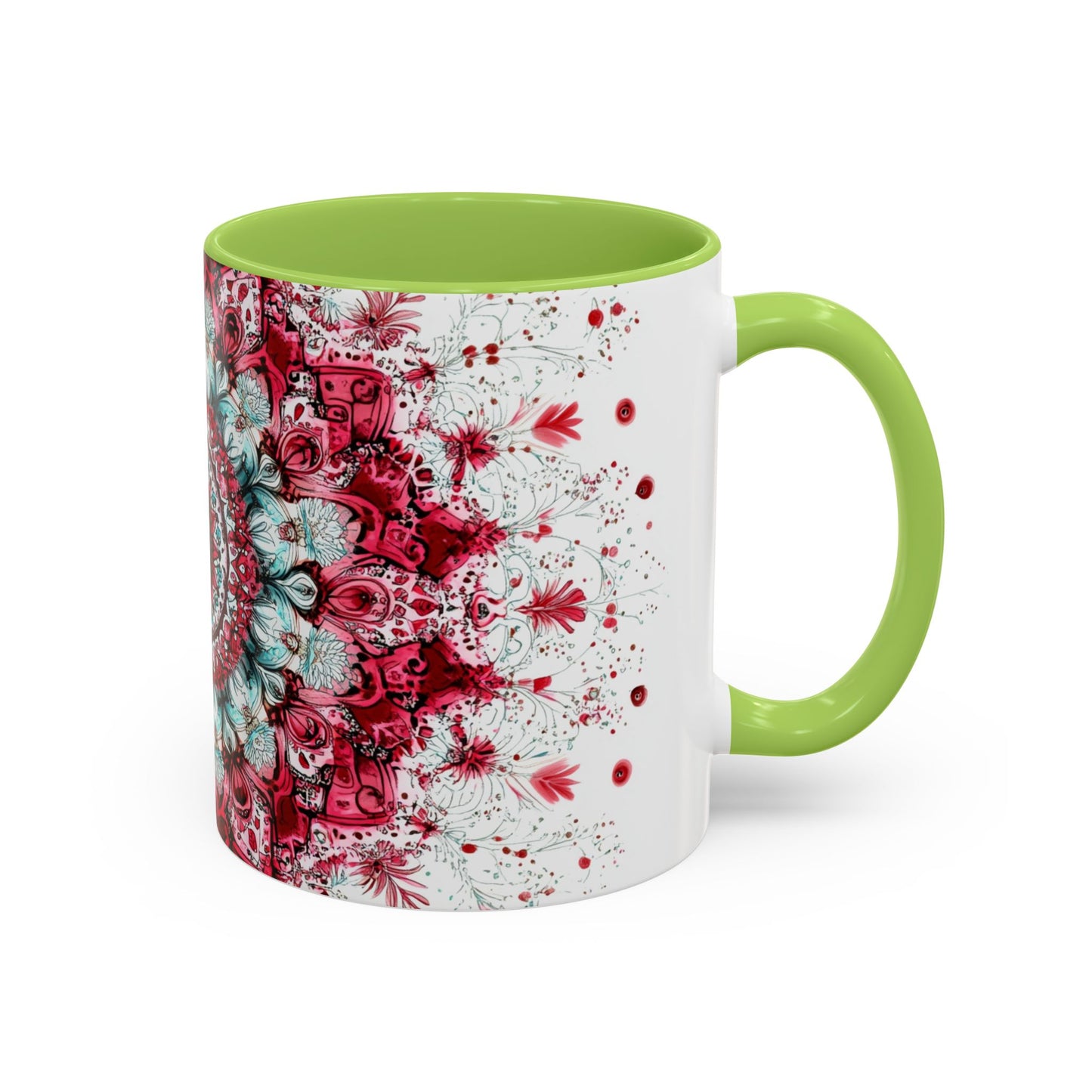 Bohemian Mandala Accent Coffee Mug  Artistic Gift for Coffee Lovers.