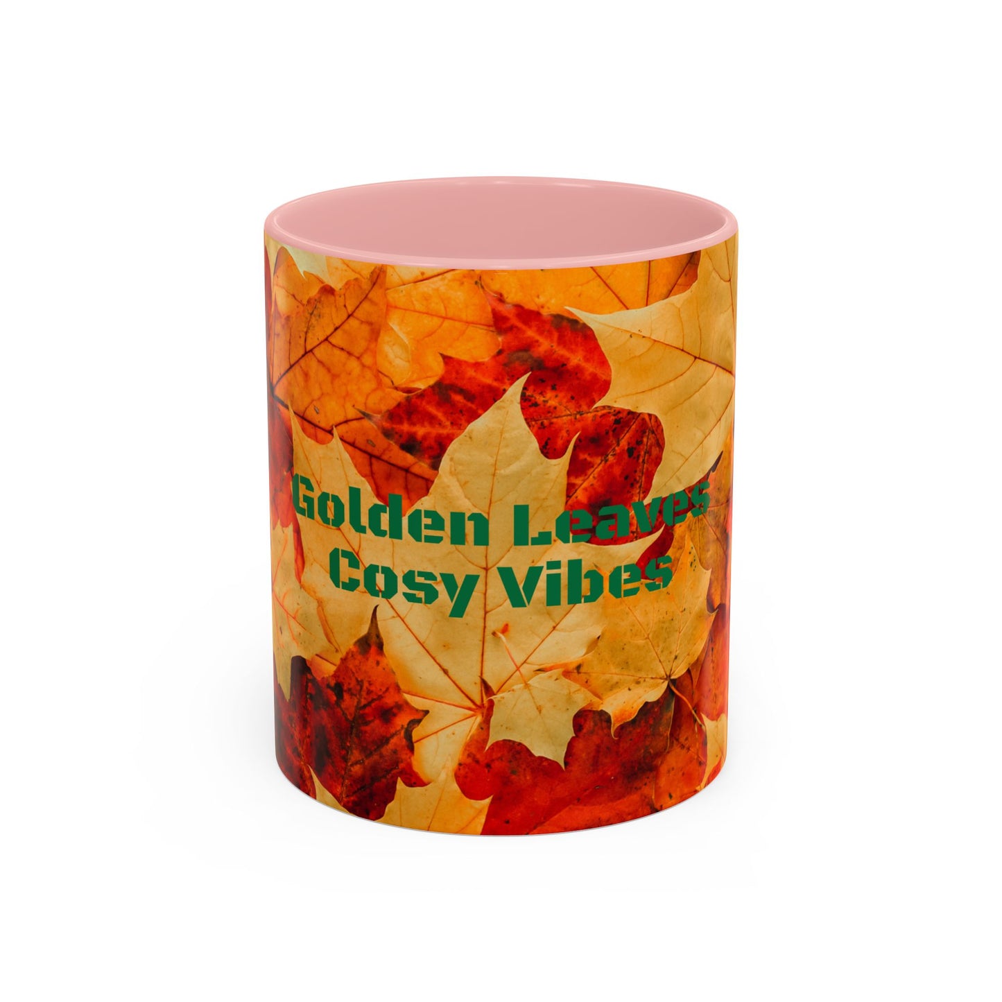 Leafy Falls Vibes, Accent Coffee Mug.