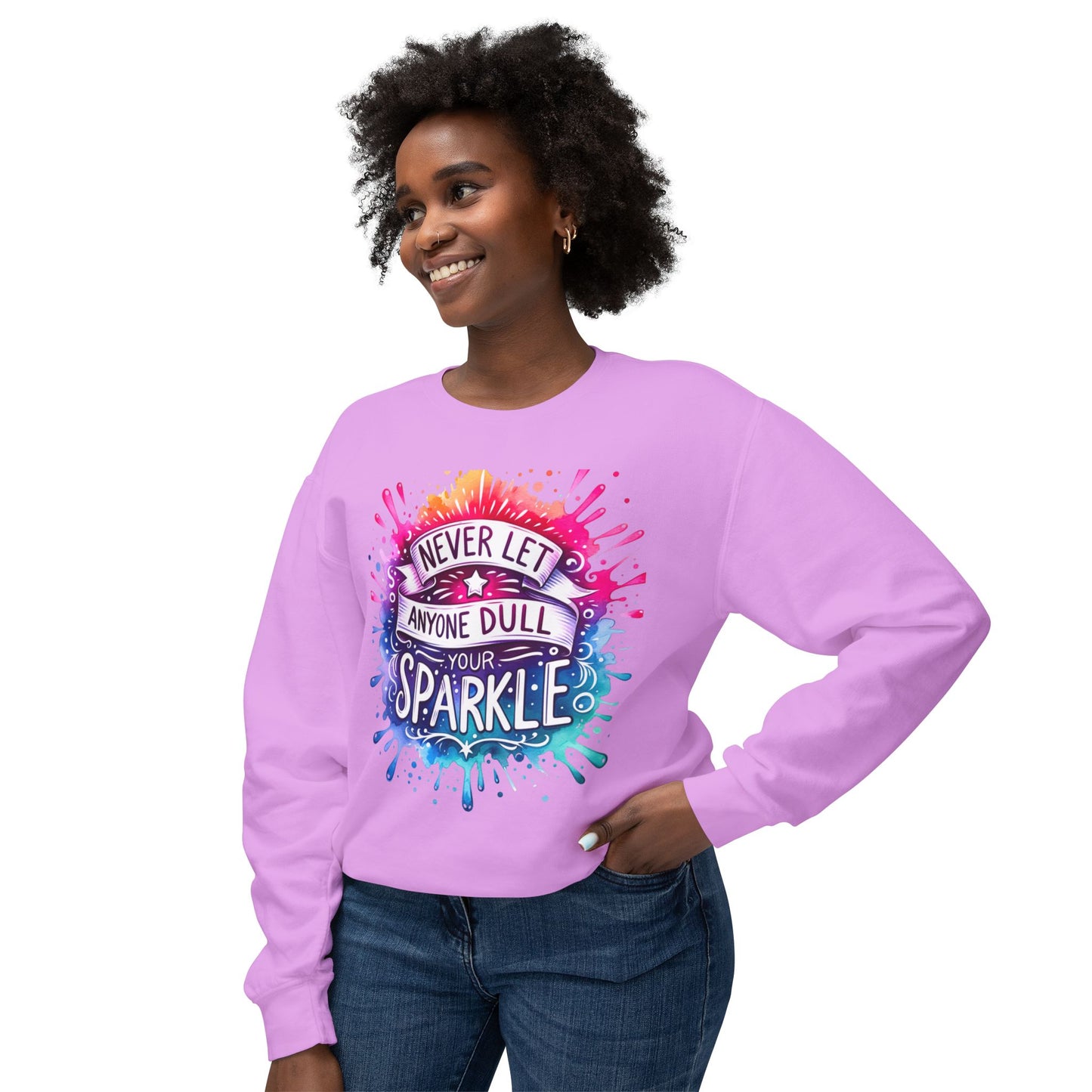 Vibrant Motivational Crewneck Sweatshirt, Unisex Sweater, Inspirational Gift, Casual Wear, Everyday Comfort, Sparkle Your Life
