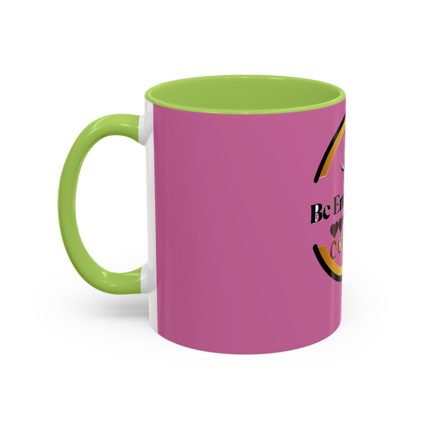 Empowering Coffee Mug - Be Empowered, Inspirational Gift, Motivational Mug, Coffee Lover's Gift, Pink Accent Mug