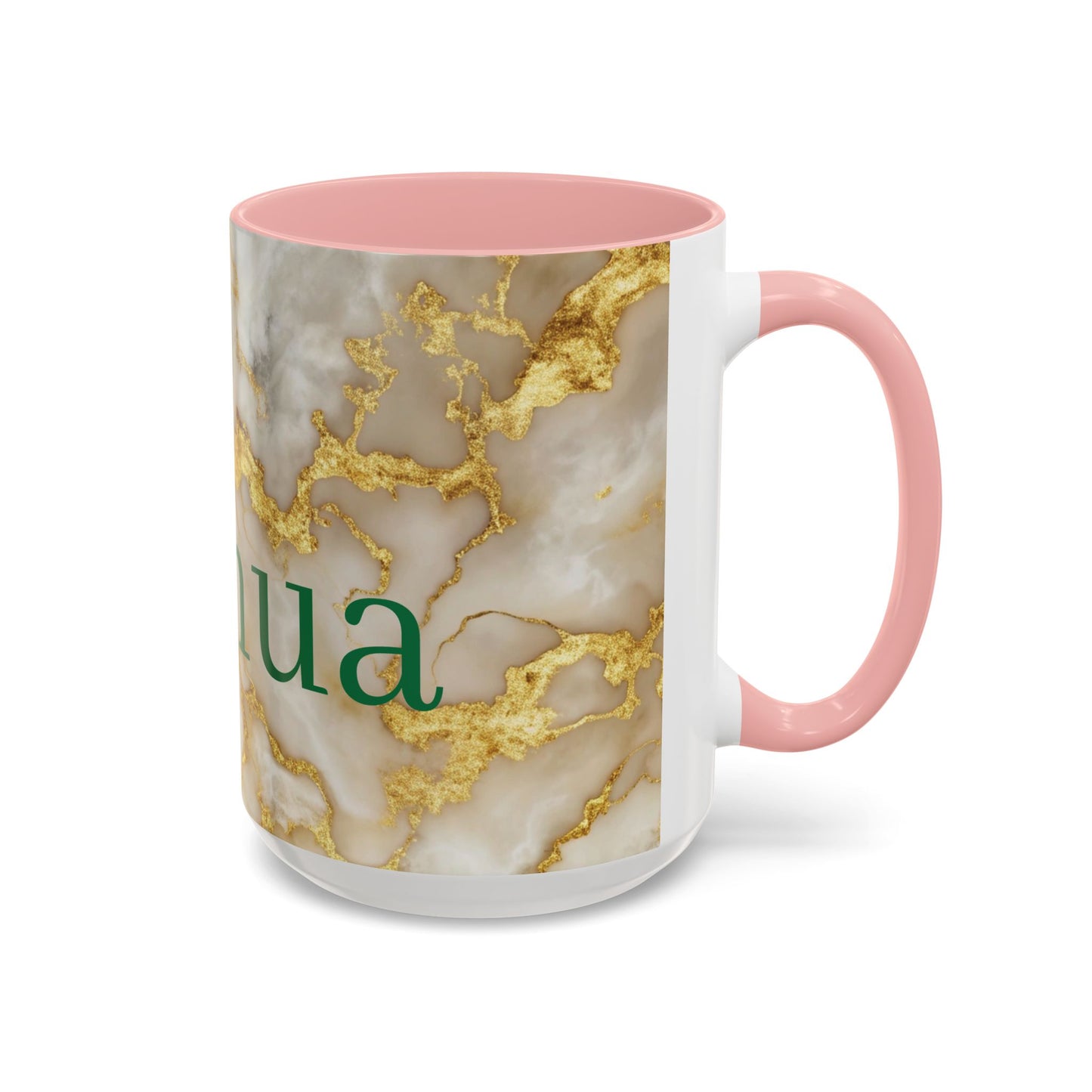 Personalized Marble Accent Coffee Mug.