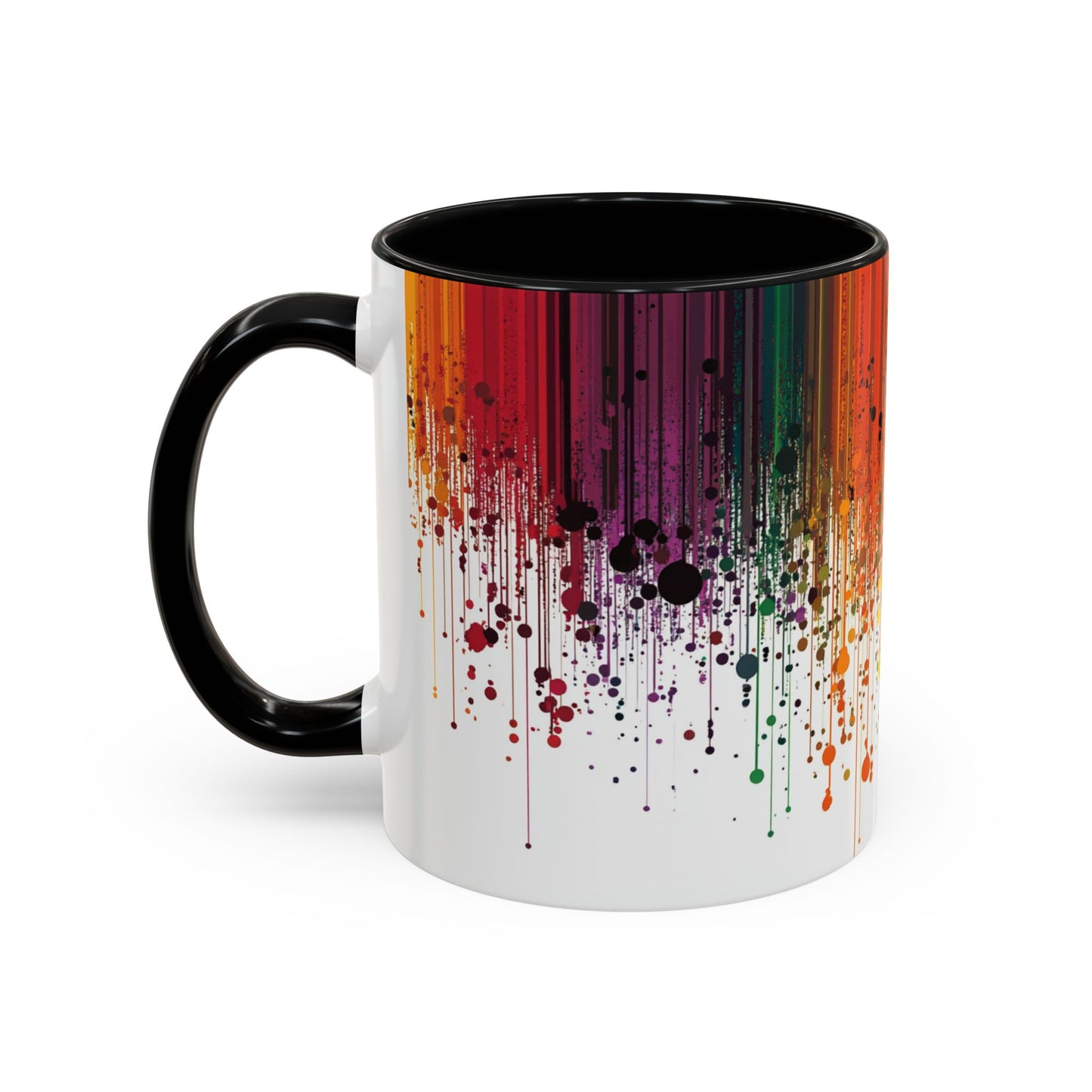 Vibrant Drip Pattern Ceramic Coffee Mug.