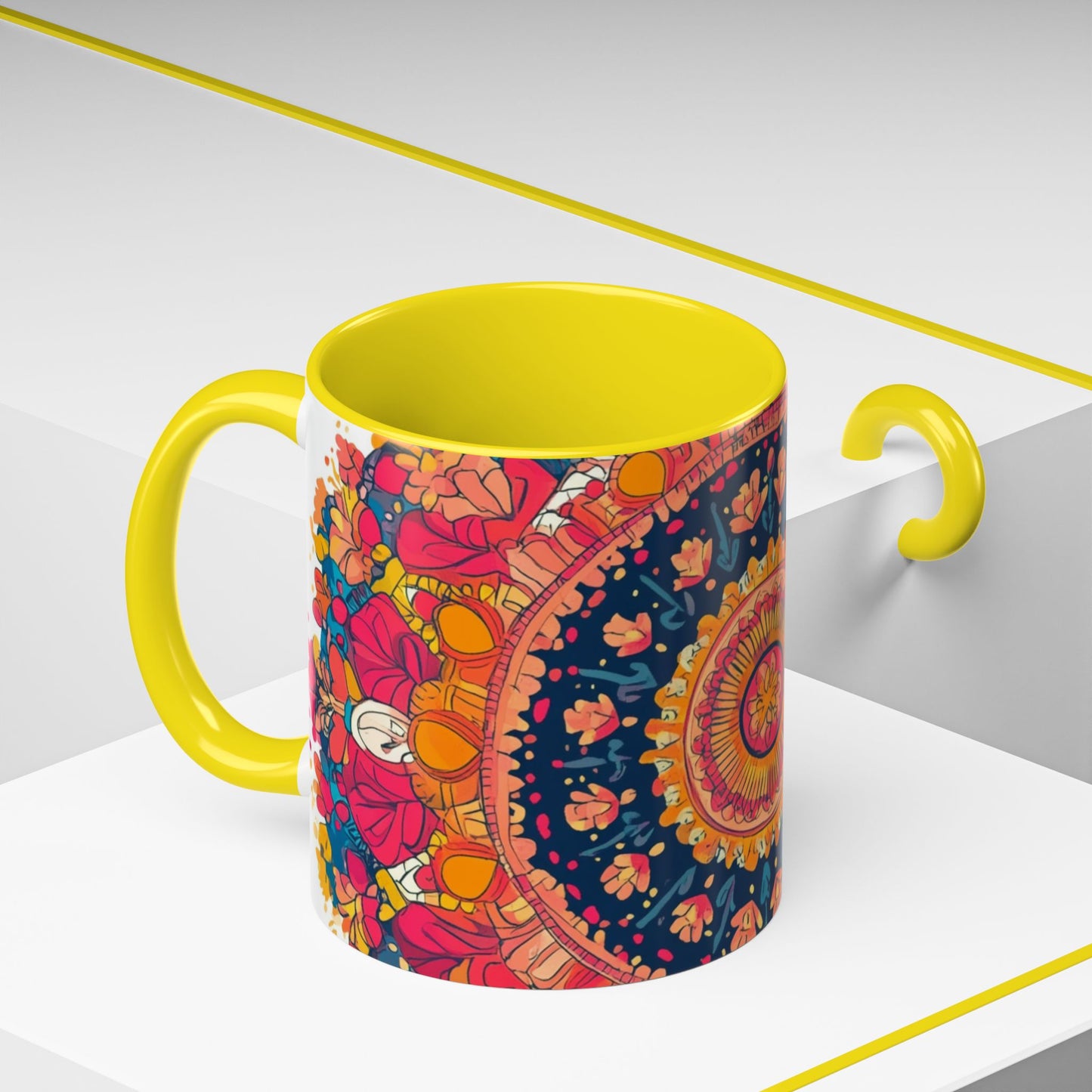 Vibrant Colorful Mandala Coffee Mug