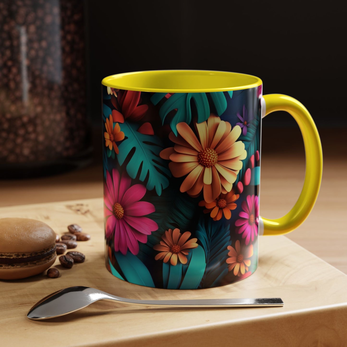 Vibrant Floral Coffee Mug