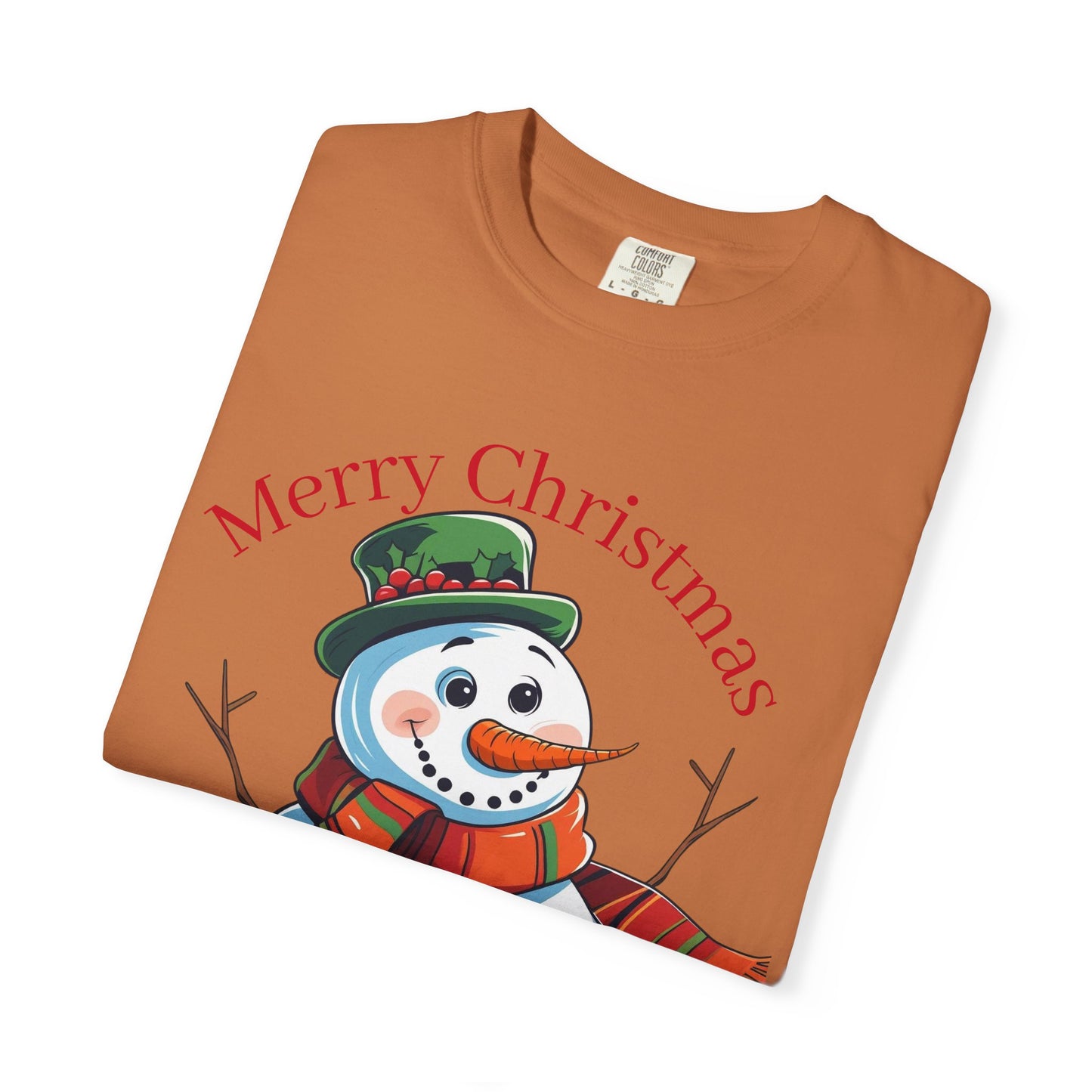 Merry Christmas Snowman T-Shirt, Holiday Gift Shirt, Festive Tee.