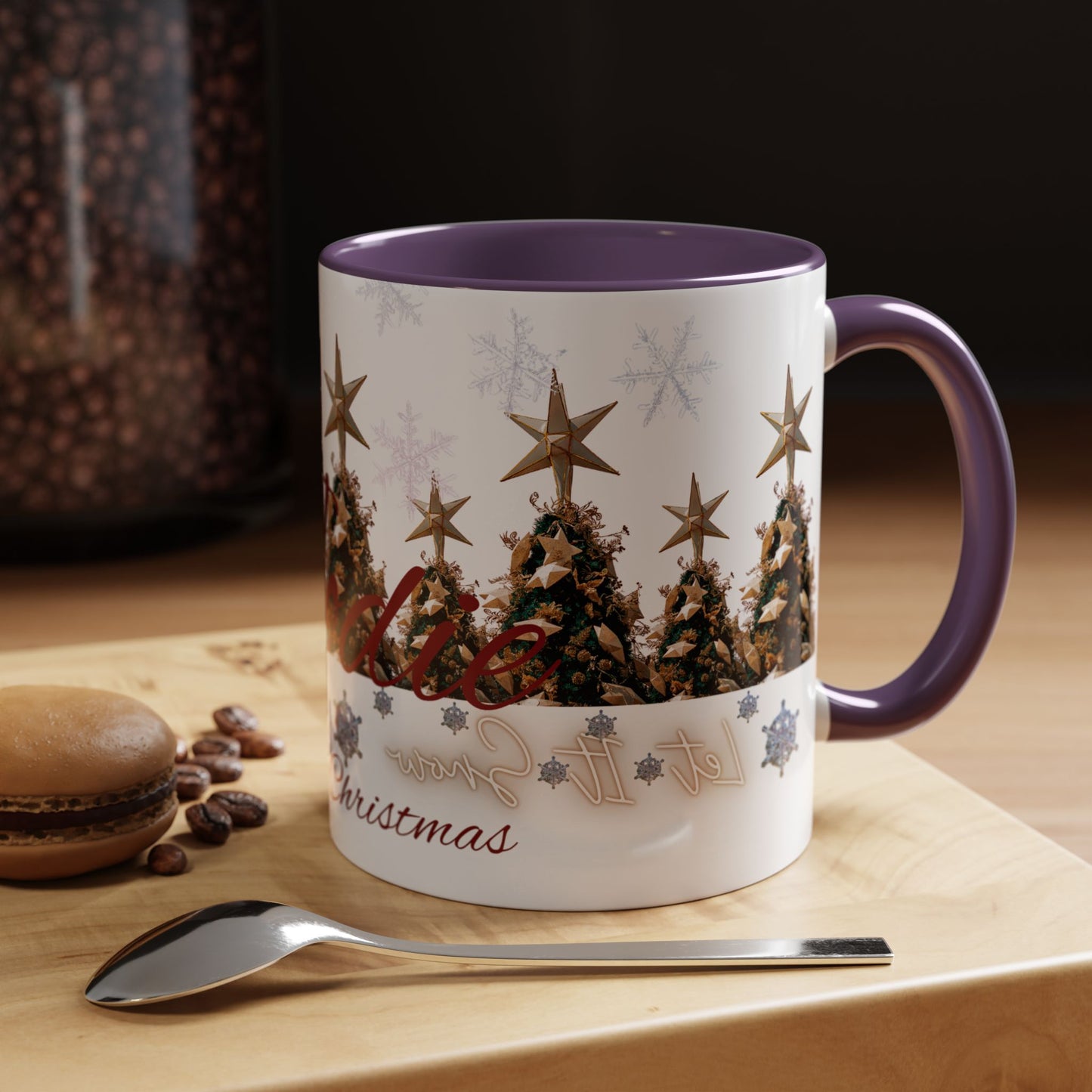 Christmas Trees Accent Coffee Mug – 'Merry Christmas'