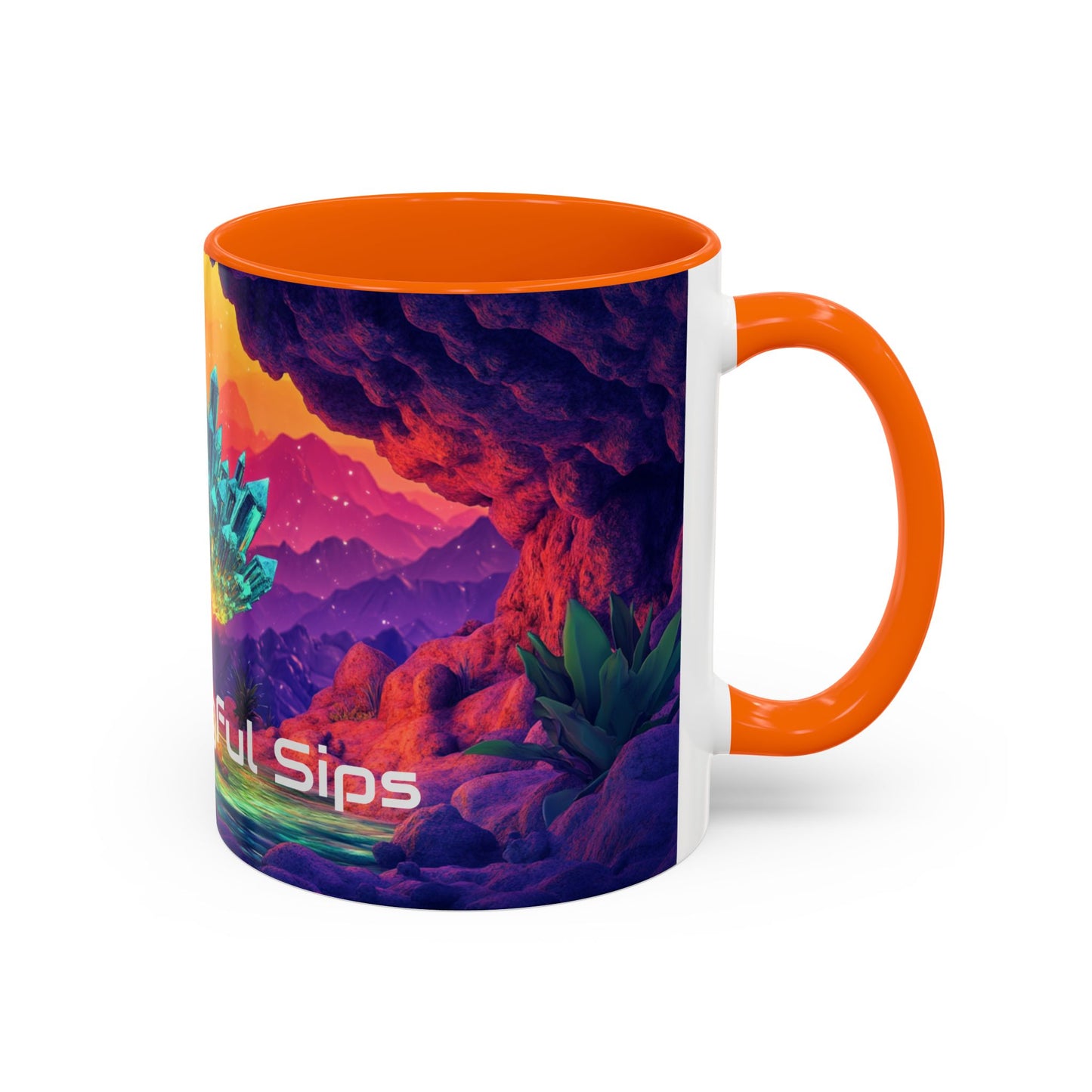 Vibrant Accent Coffee Mug with Inspirational Design, Ideal for Gift Giving, Home Decor, Office Drinkware, Art Lovers, Meaningful Sips