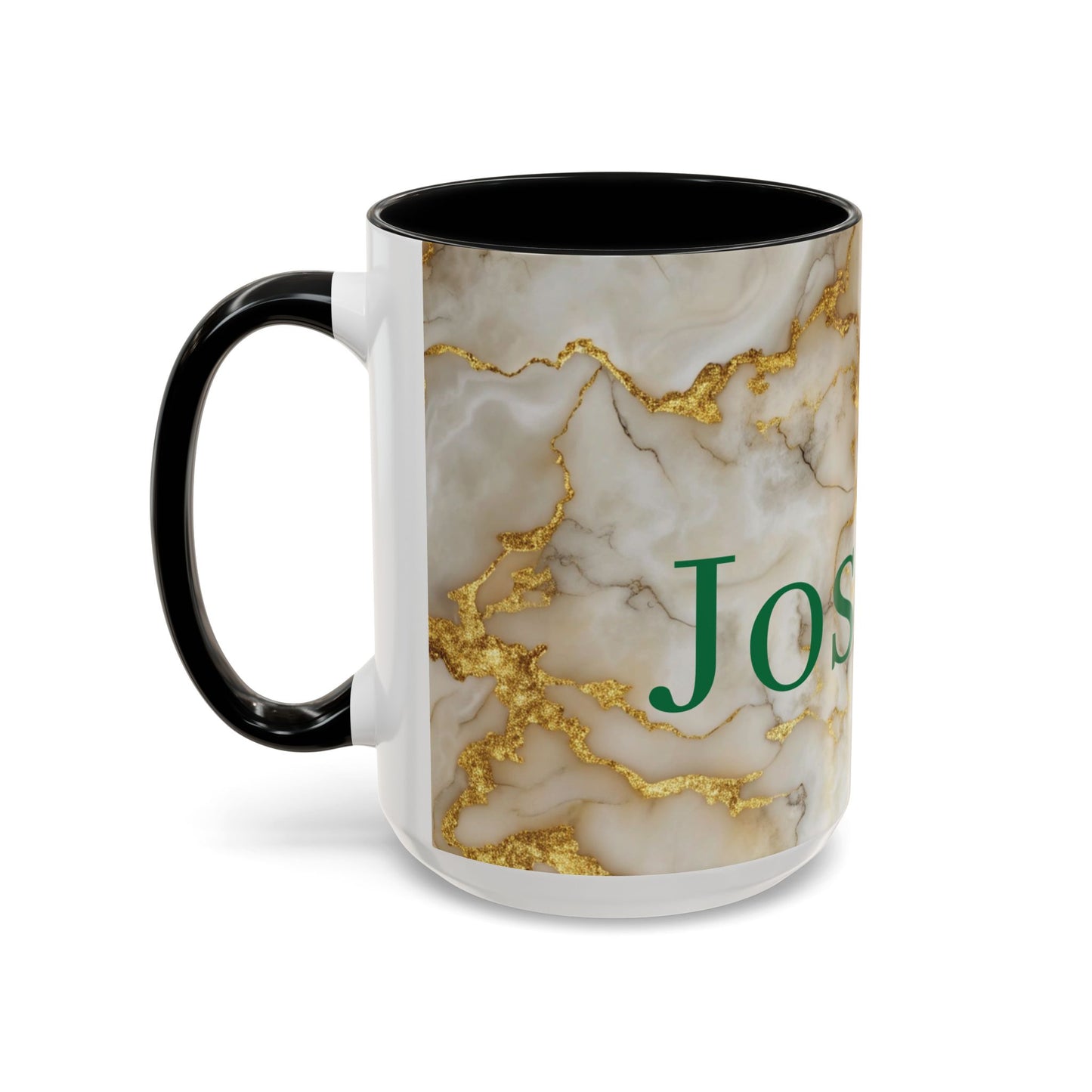 Personalized Marble Accent Coffee Mug.