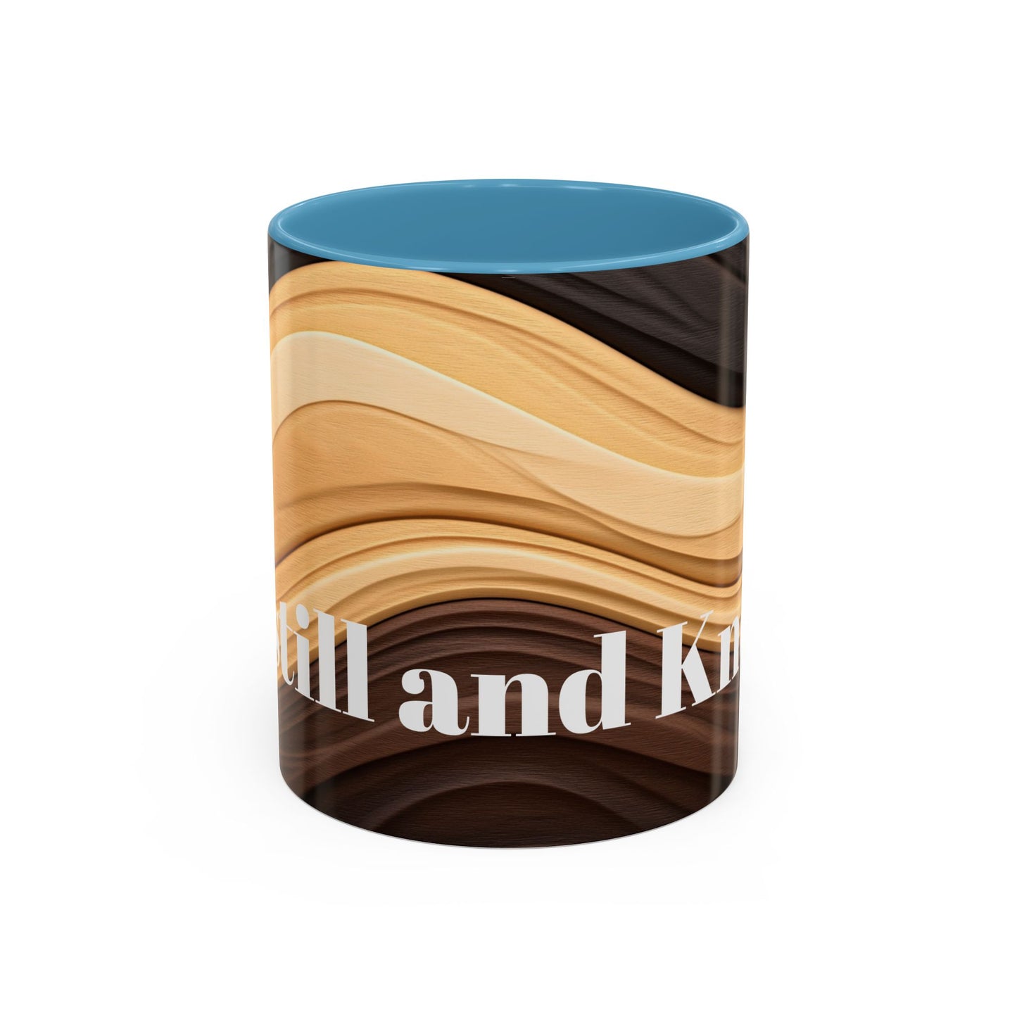 Accent Coffee Mug with Wavy Design.