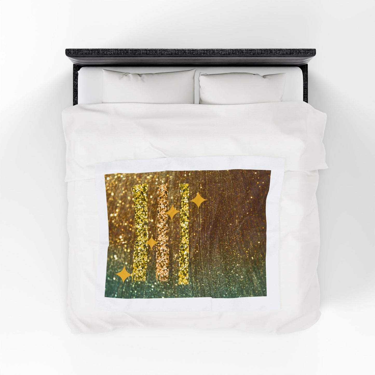 Shimmering Glitter Velveteen Plush Blanket | Cozy Gift for Home Decor, Cozy Throws, Soft Blanket for Winter, Elegant Bedroom Accent