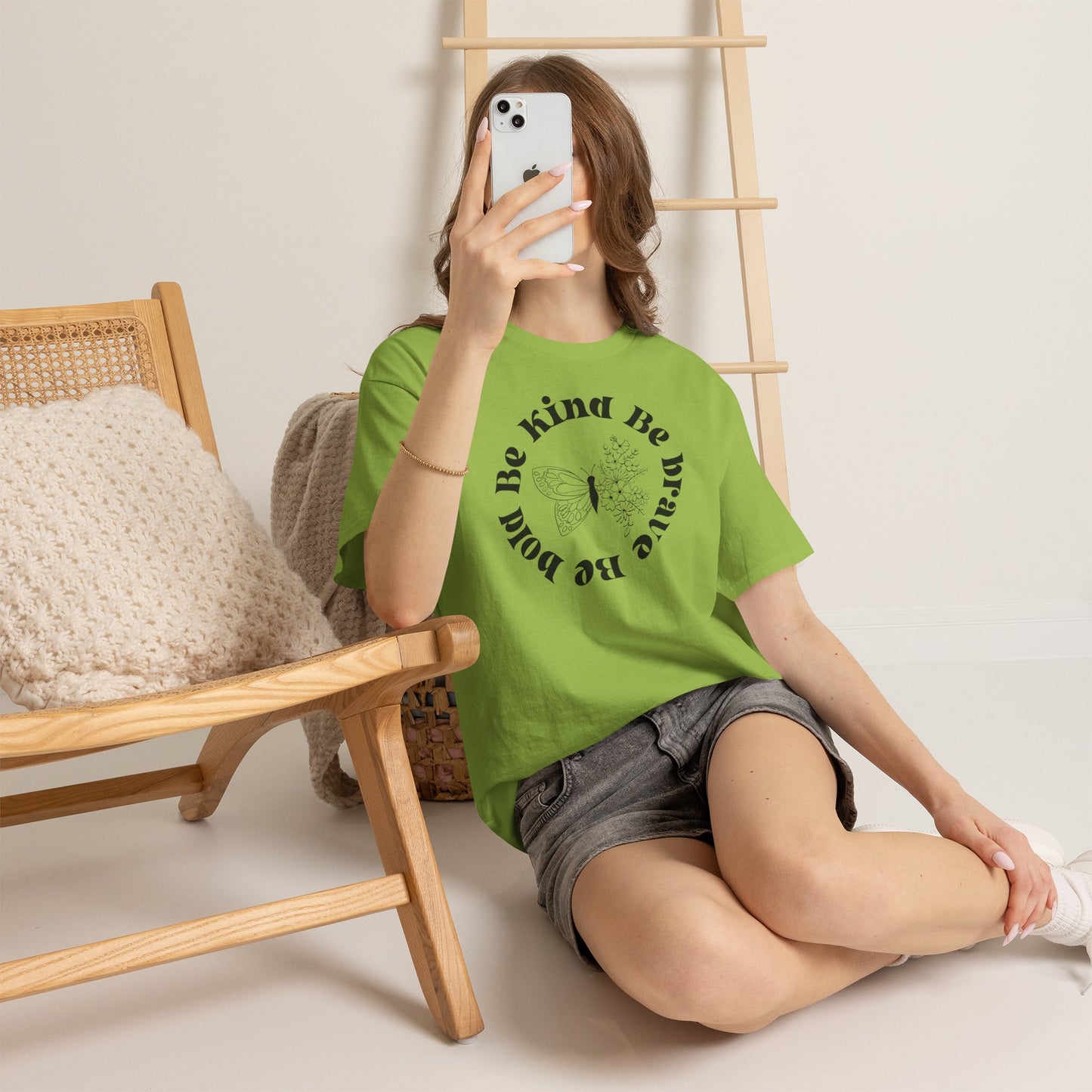 Unisex Heavy Cotton Tee - "Be Kind, Be Brave, Be Bold"