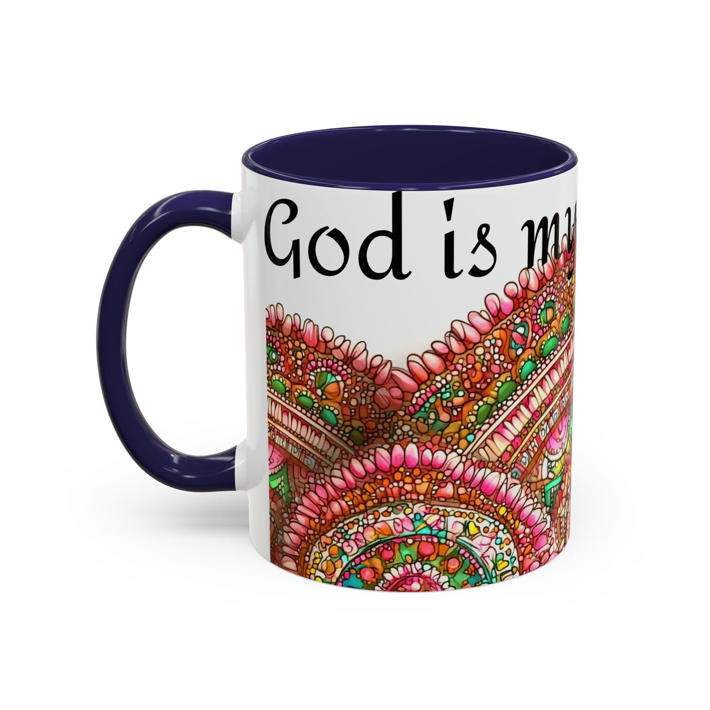 Colorful Spiritual Coffee Mug "God is my Redeemer"