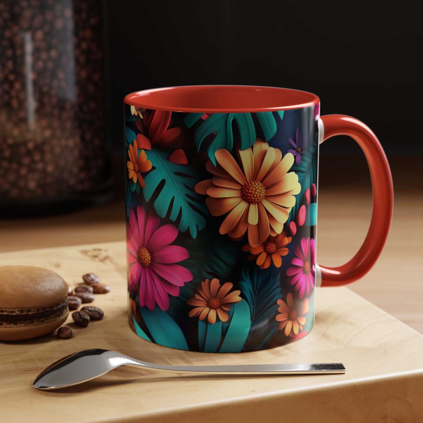 Vibrant Floral Coffee Mug