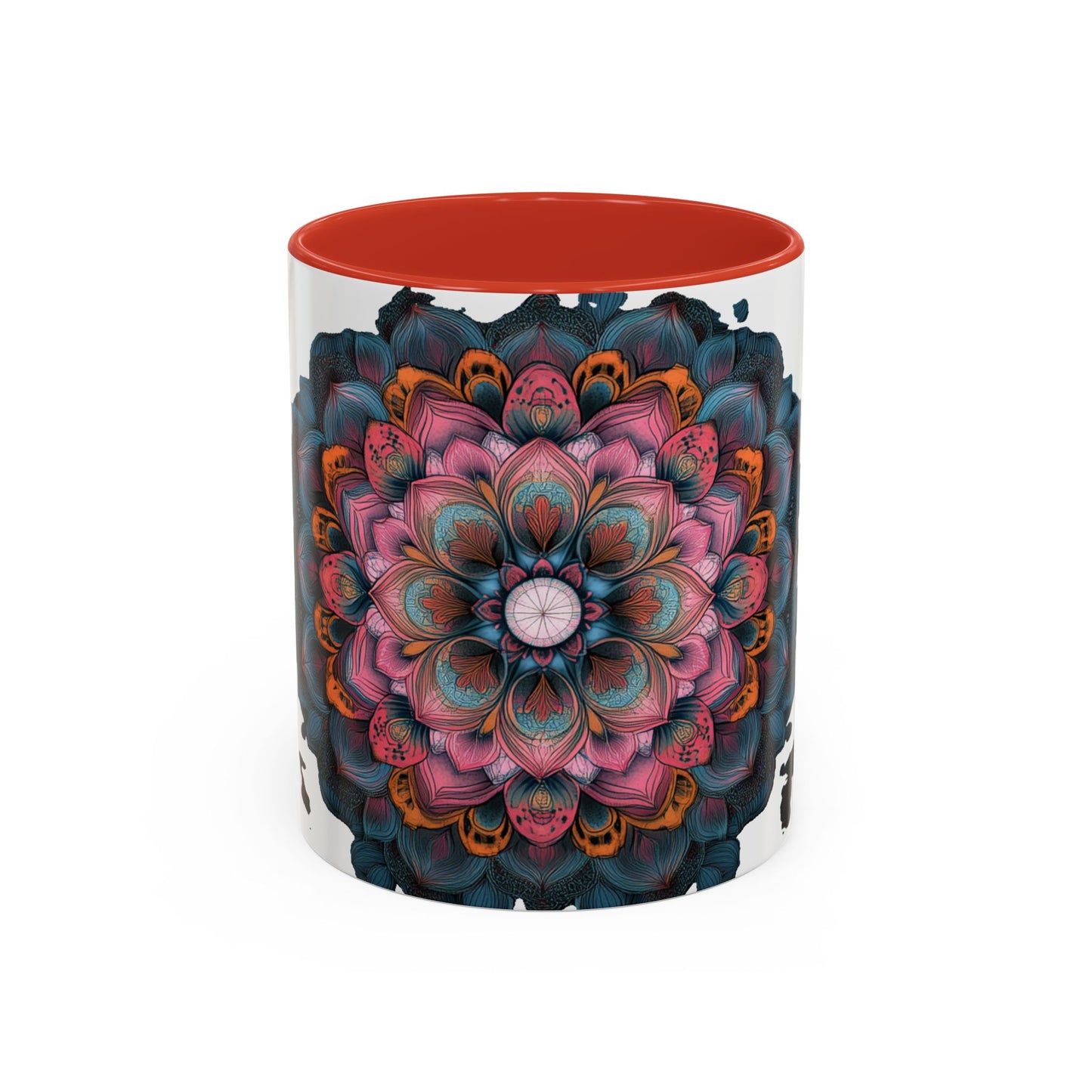 Colorful Mandala Accent Coffee Mug.
