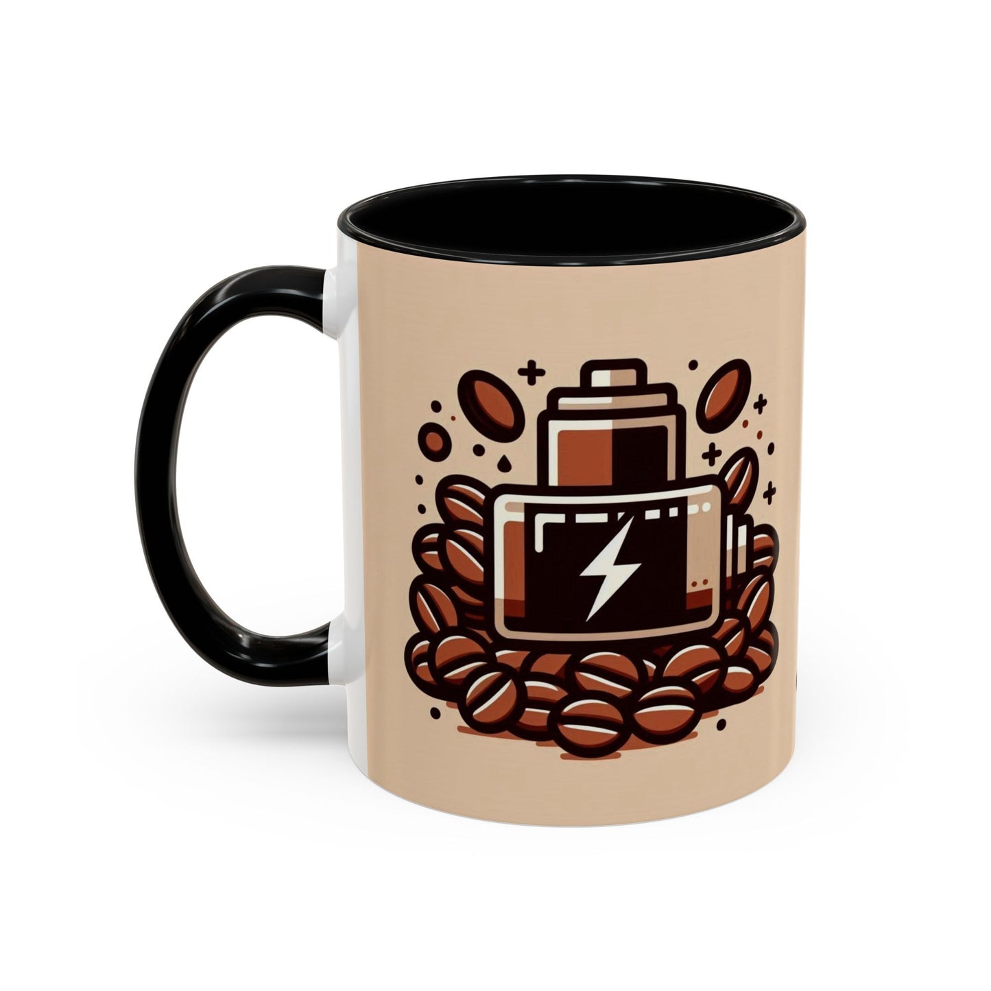 Low Battery Coffee Mug, Funny Coffee Cup, Gift for Caffeine Lovers, Unique Office Mug, Java Enthusiast Cup