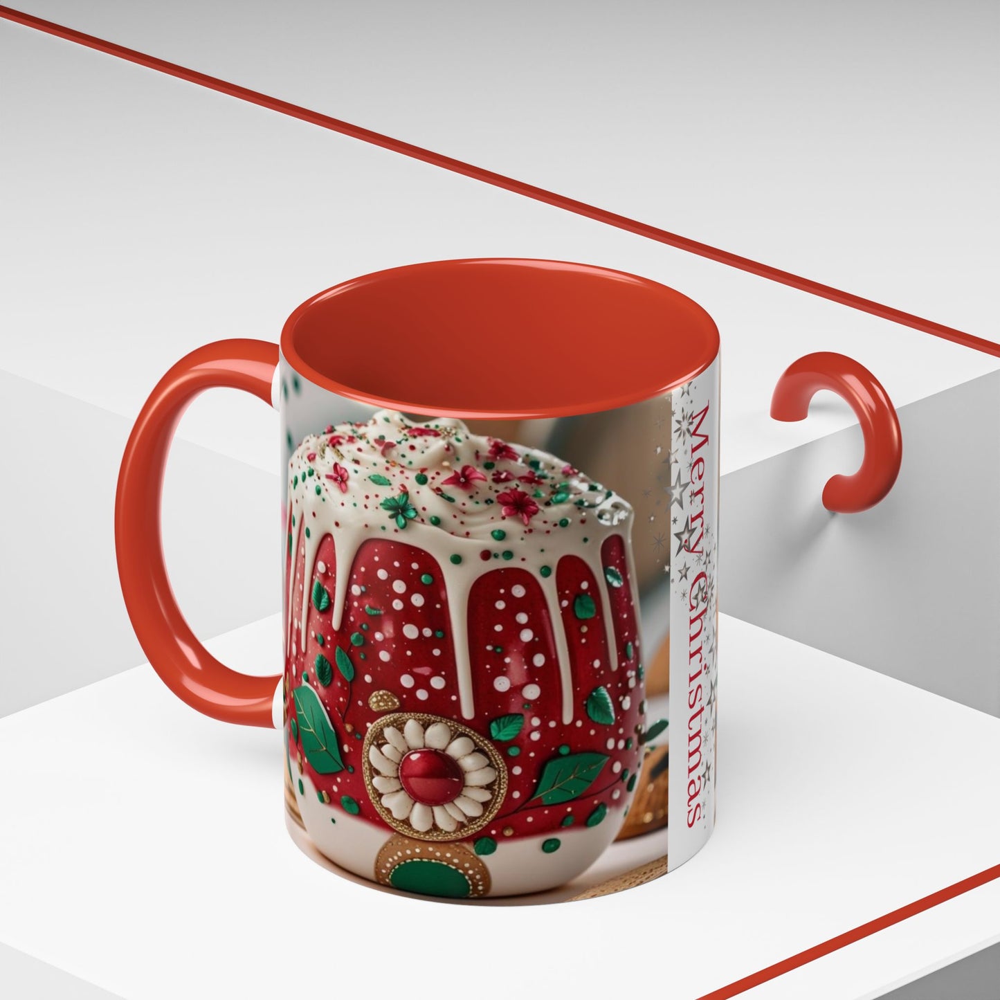 Festive Christmas Mug - Merry Christmas Design, Holiday Gift, Coffee Cup.