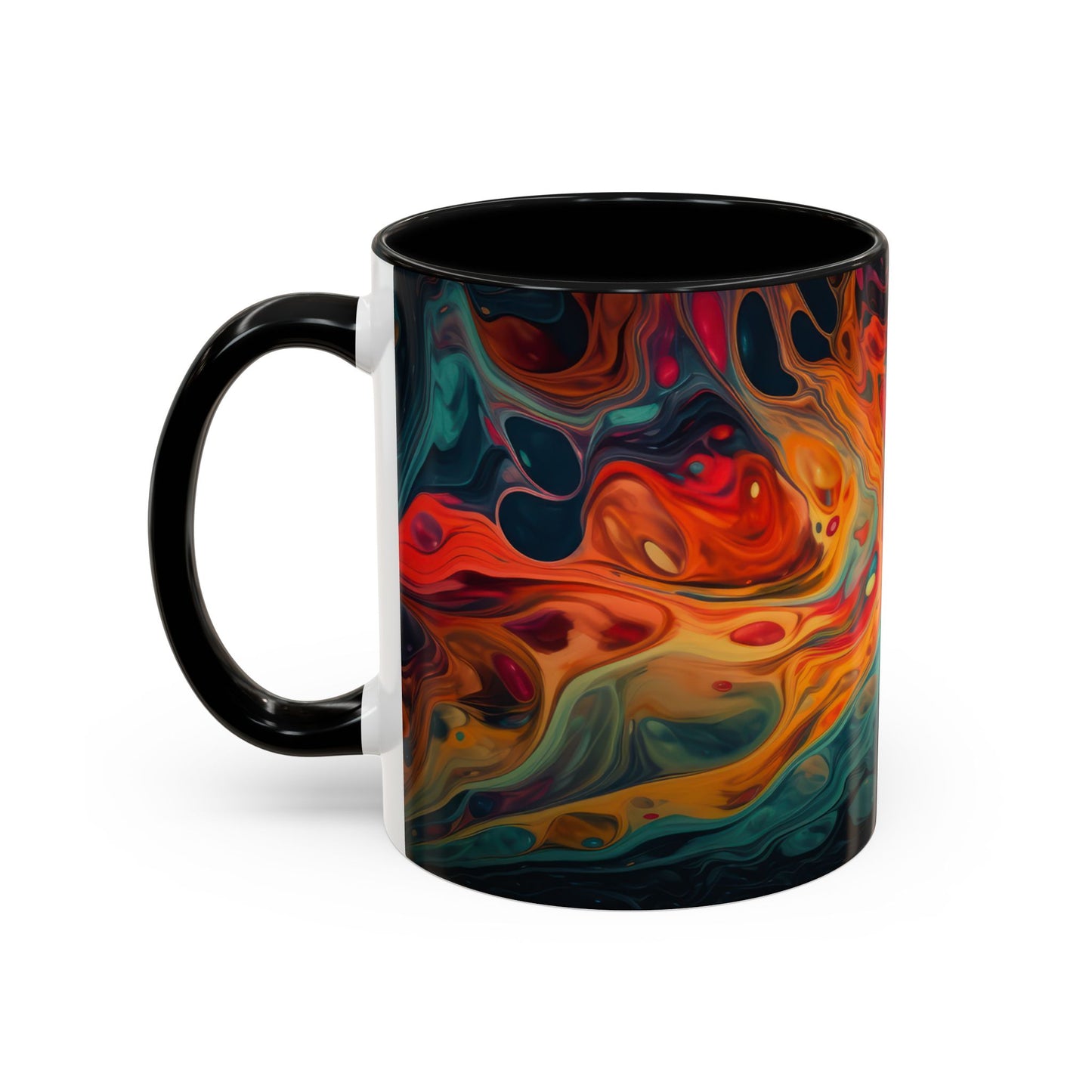 Colorful Abstract Accent Coffee Mug - Unique Art Mug.