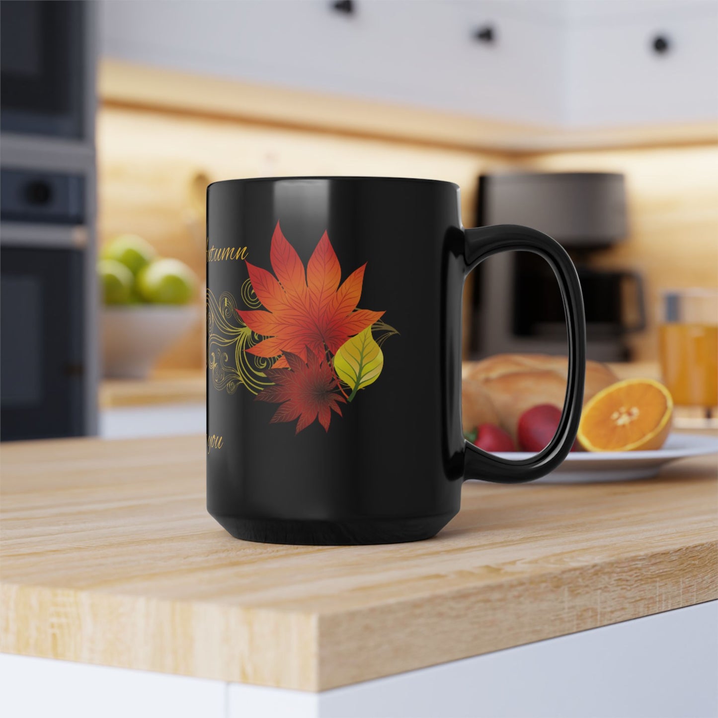 Autumn-Inspired Coffee Mug, Fall Decor, Seasonal Gift, Cozy Beverage Cup, Thanksgiving Kitchenware