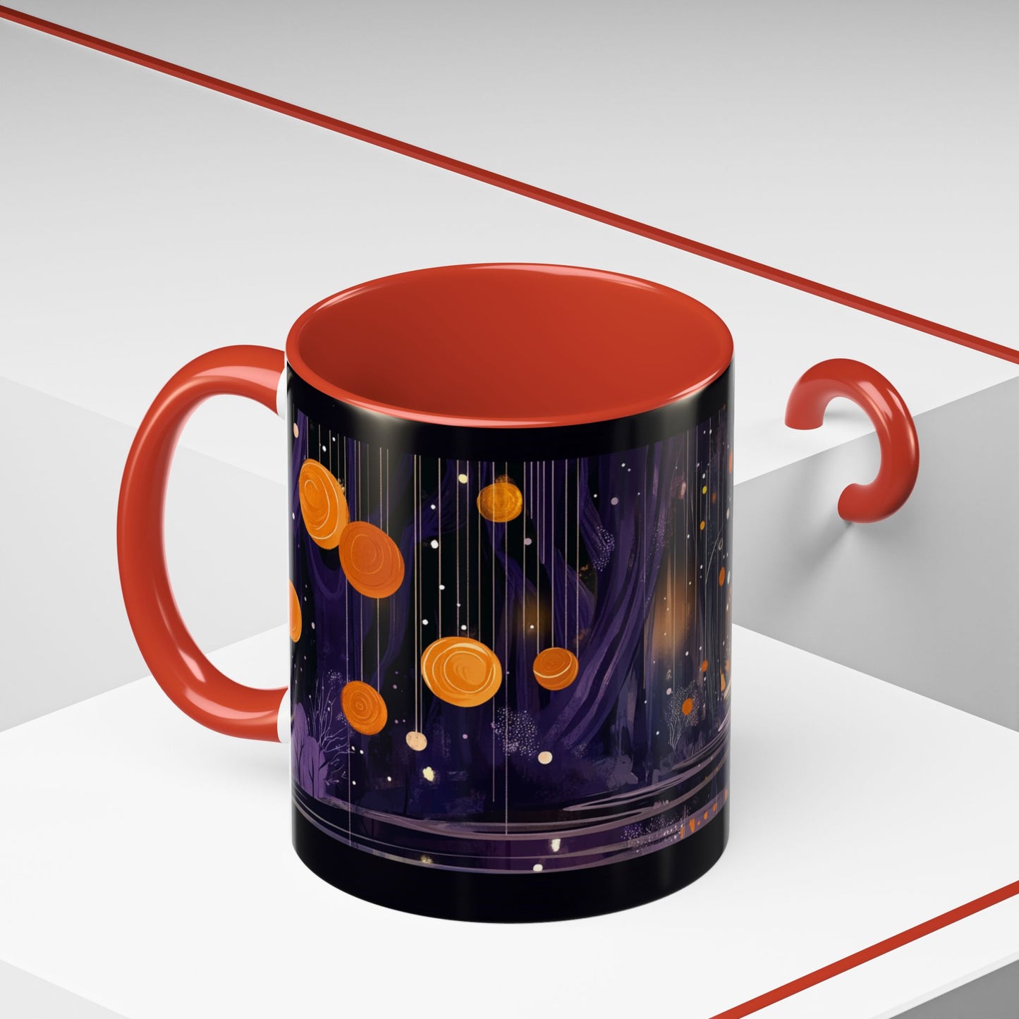 Whimsical Nighttime Coffee Mug - Cozy Mug for Coffee Lovers, Unique Gift for Friends, Tea Mug, Home Decor, Cute Cat Art