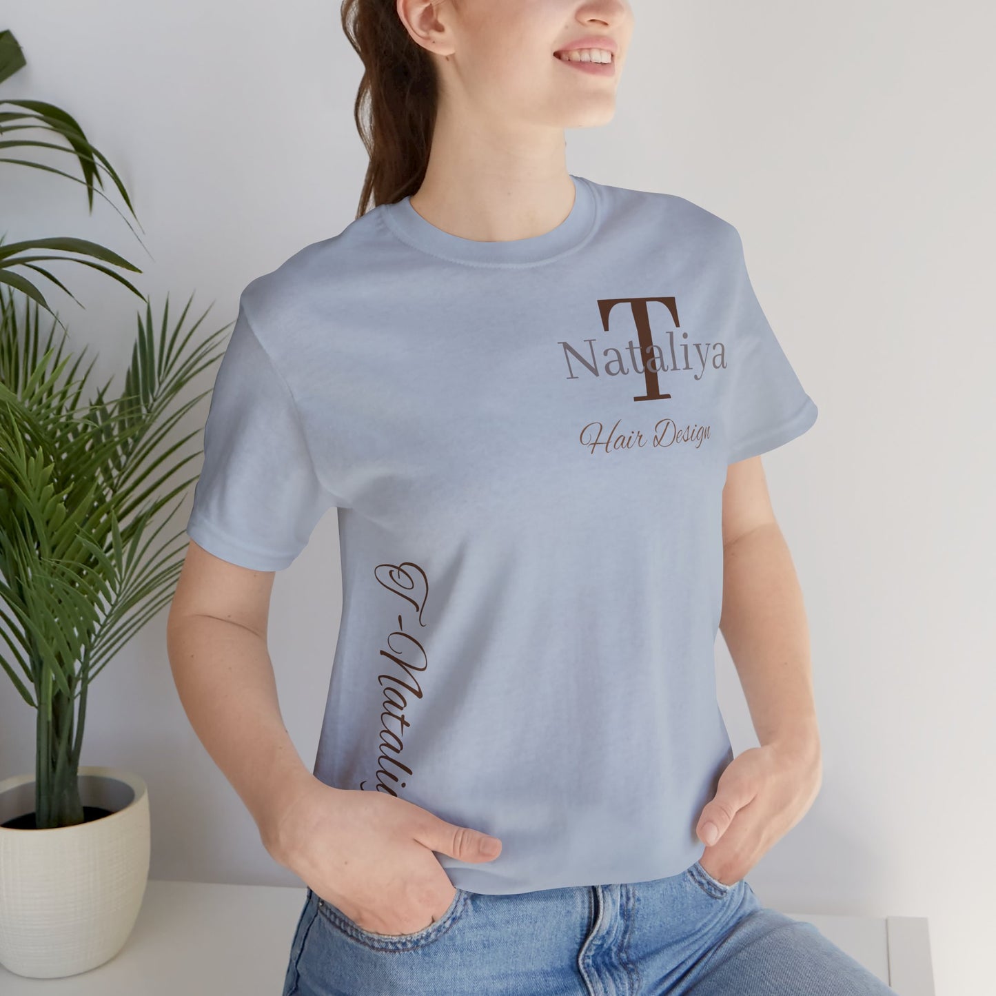 Nataliya Hair Design T-Shirt — Elegant Salon Logo Tee