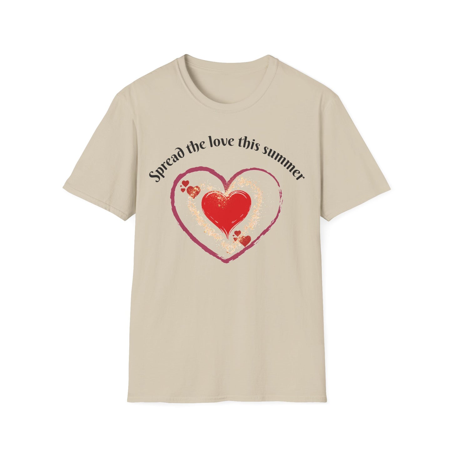 Heartfelt Love T-Shirt, Romantic Apparel, Softstyle Top