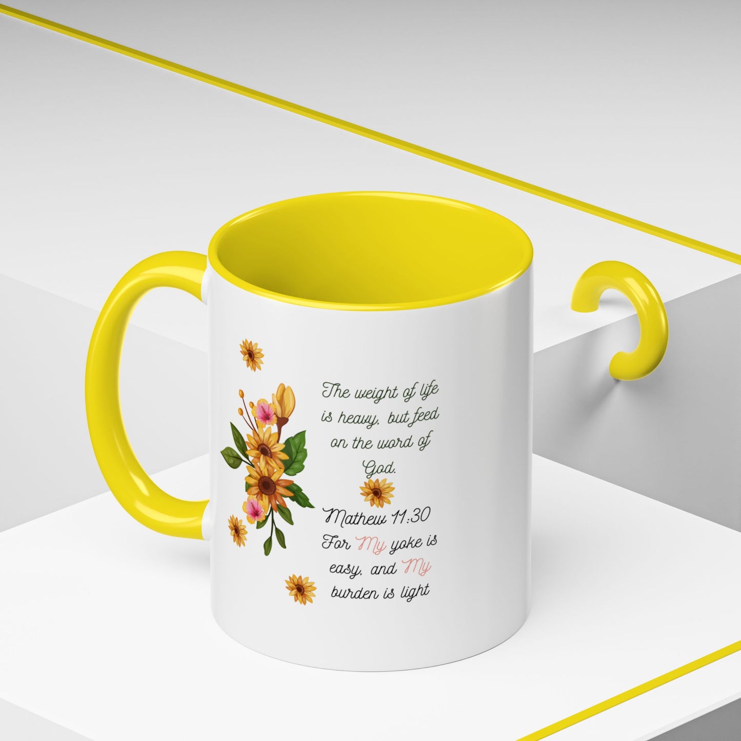 Floral Inspirational Coffee Mug.