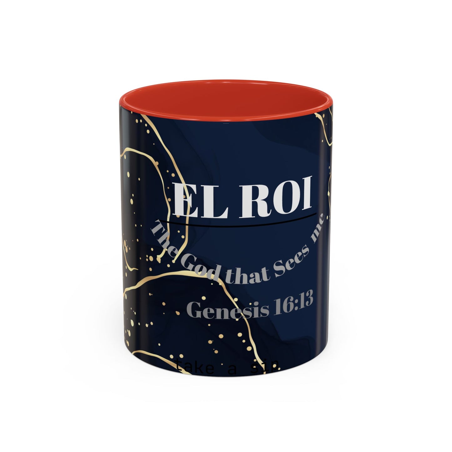 Elegant Inspirational Coffee Mug "El Roi", The God that Sees Me.
