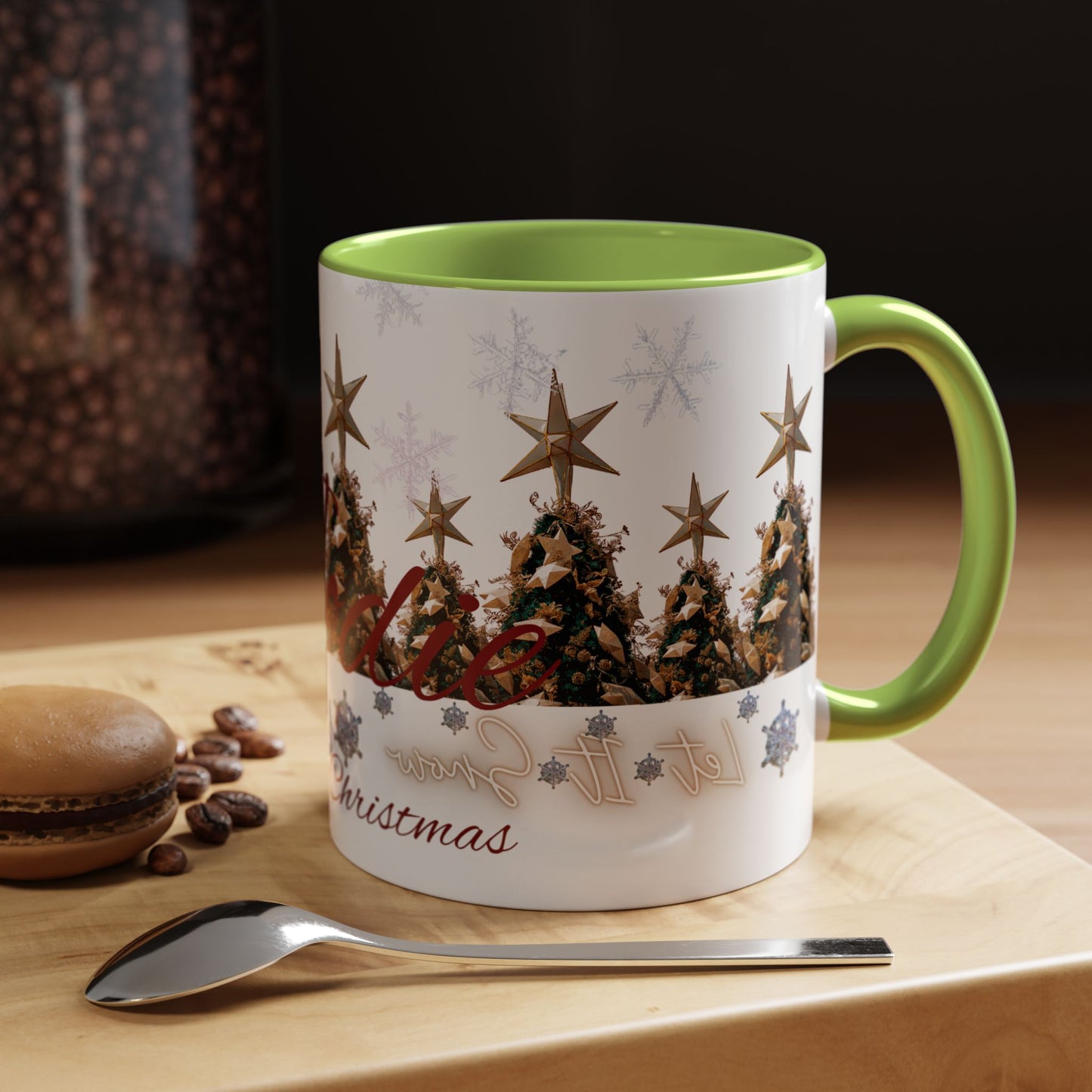 Christmas Trees Accent Coffee Mug – 'Merry Christmas'