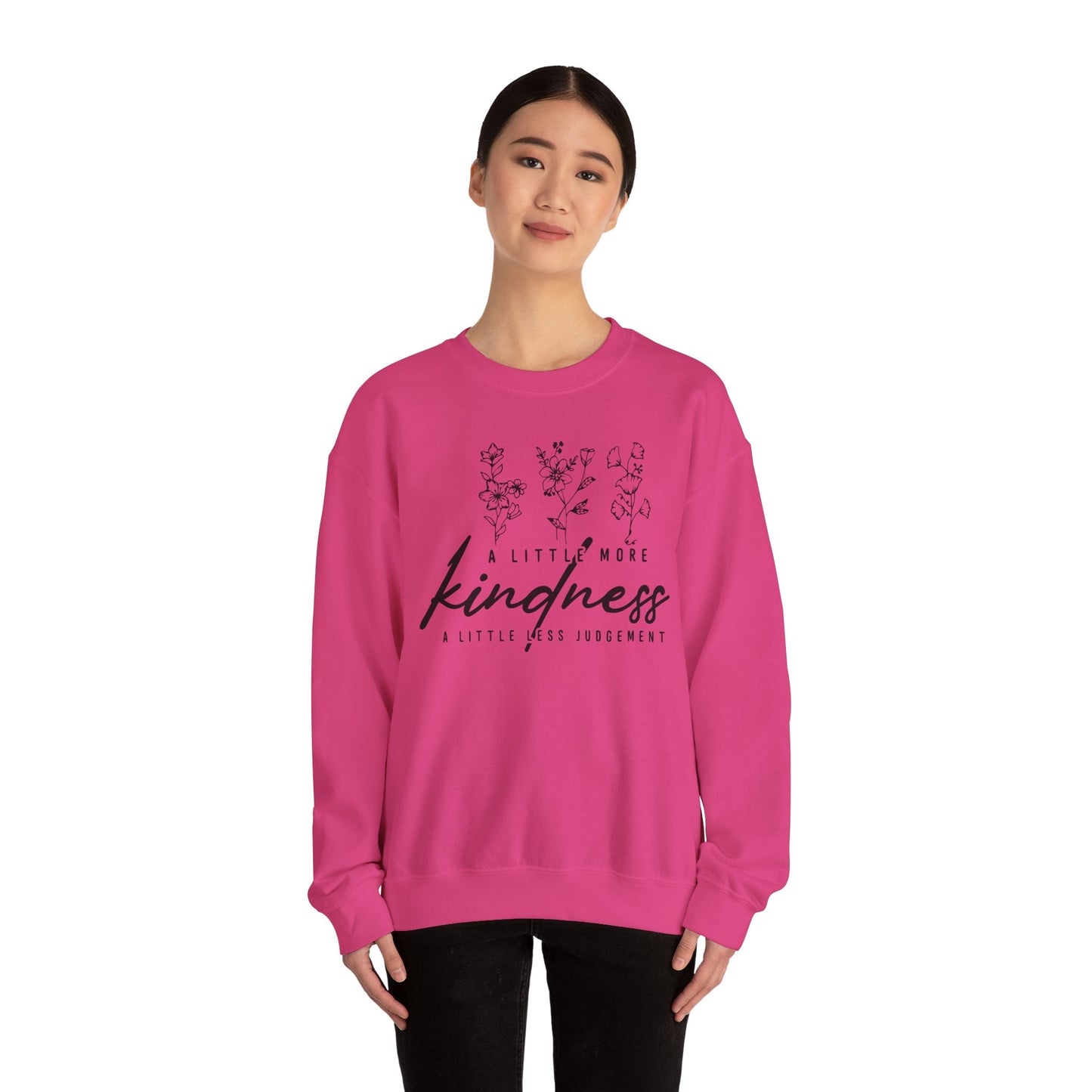 Unisex Heavy Blend Crewneck Sweatshirt - Kindness Design, Cozy Gift, Positive Vibes, Everyday Comfort, Compassionate Fashion