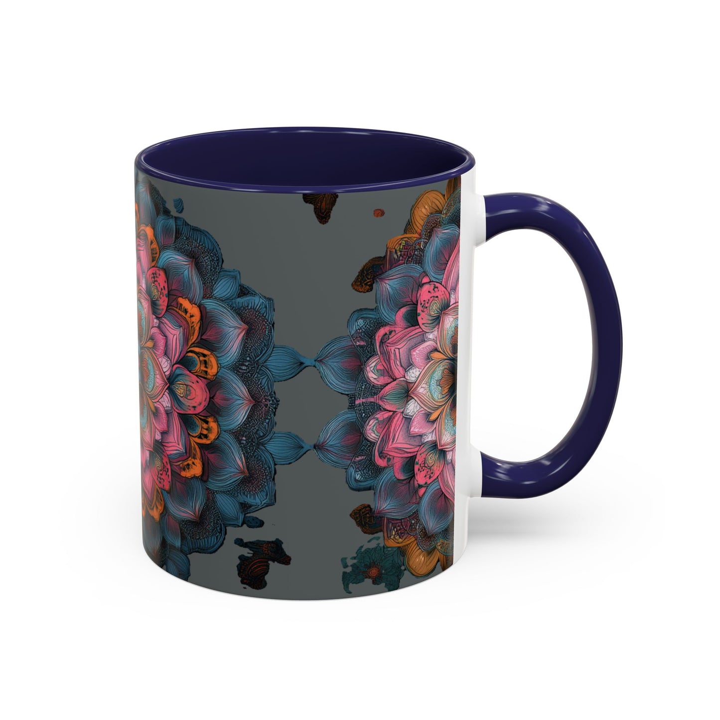 Colorful Mandala Accent Coffee Mug.
